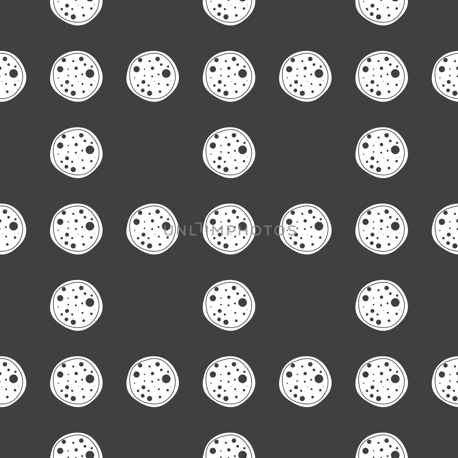 Pizza web icon. flat design. Seamless gray pattern.