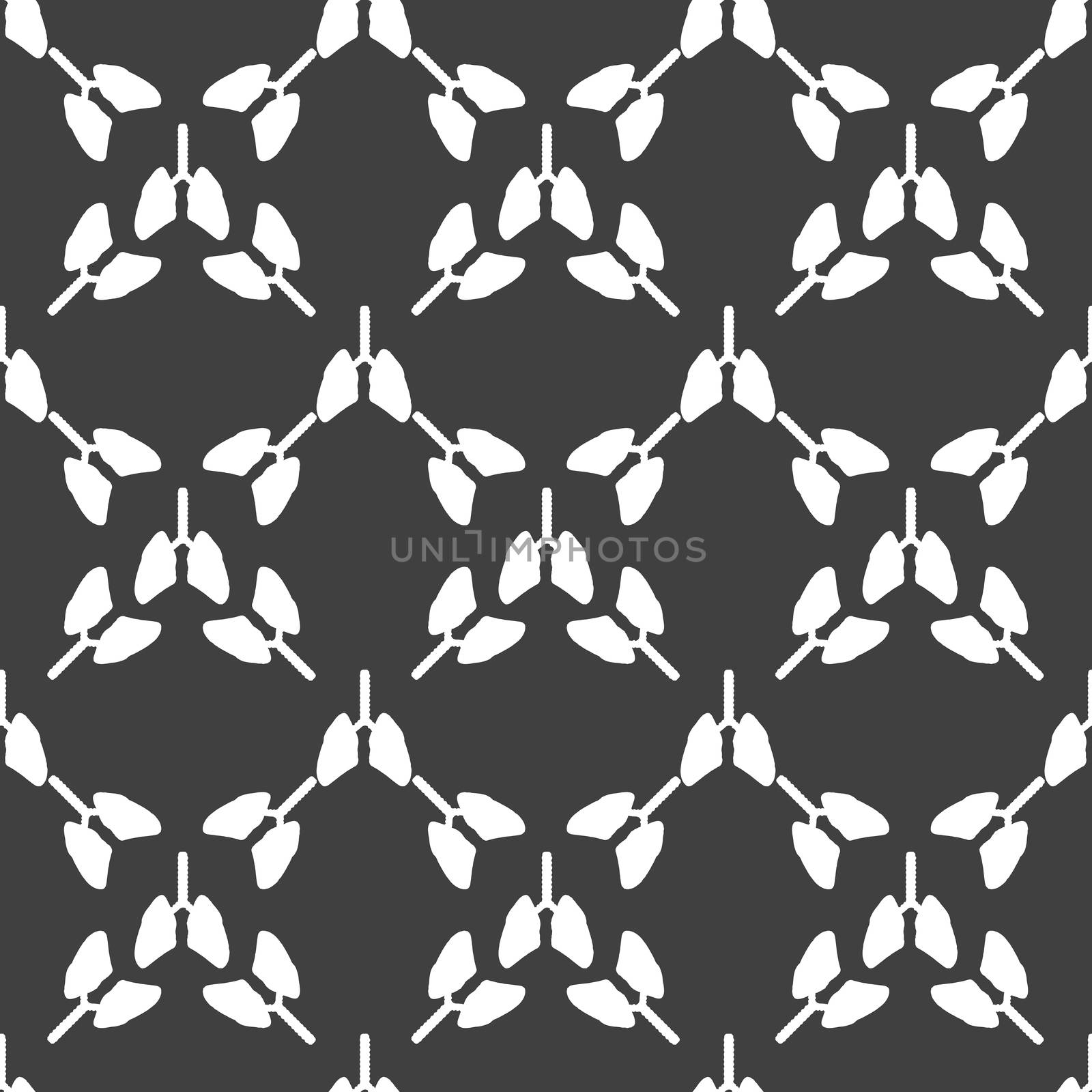 Human lung web icon. flat design. Seamless gray pattern. by serhii_lohvyniuk