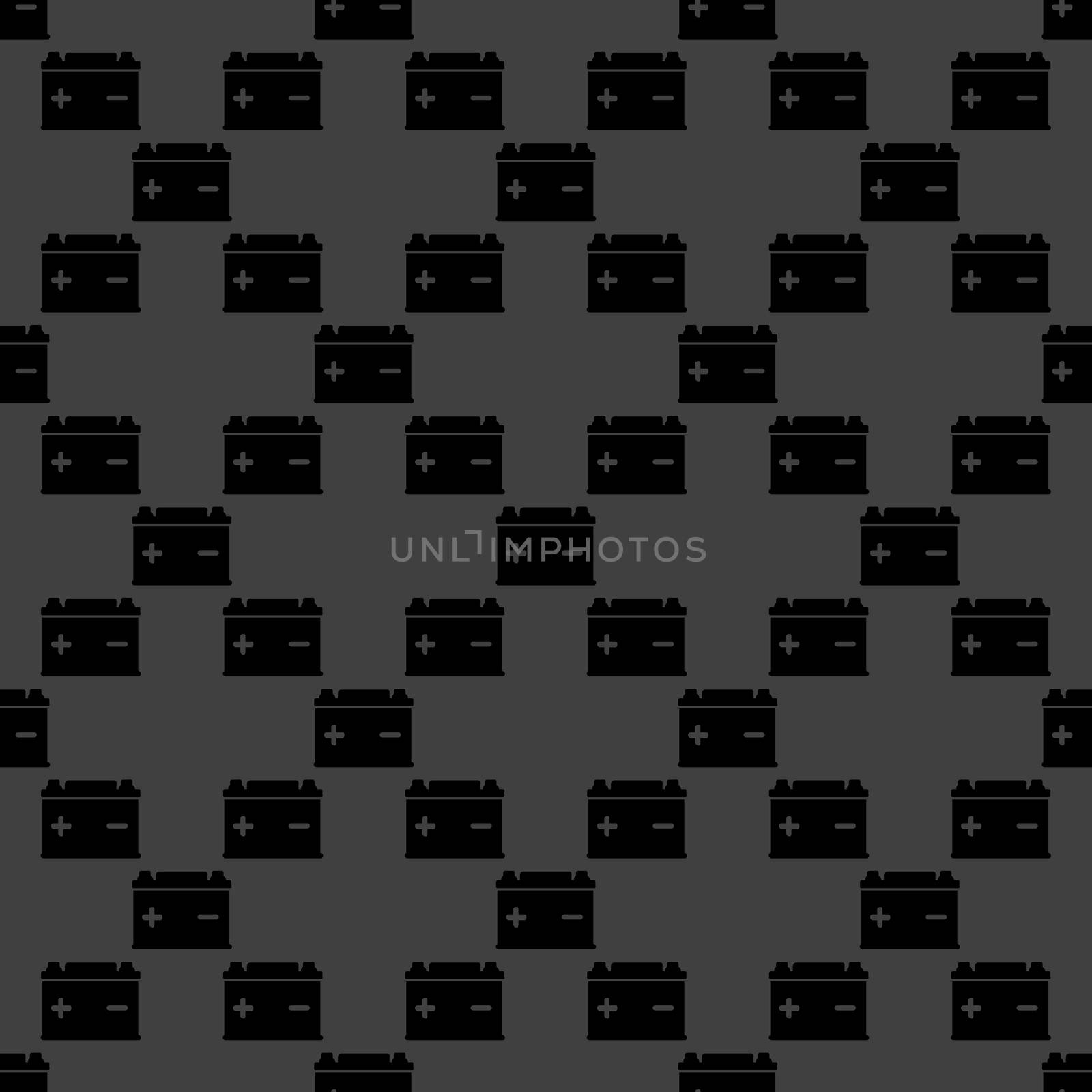 Car battery web icon. flat design. Seamless gray pattern.