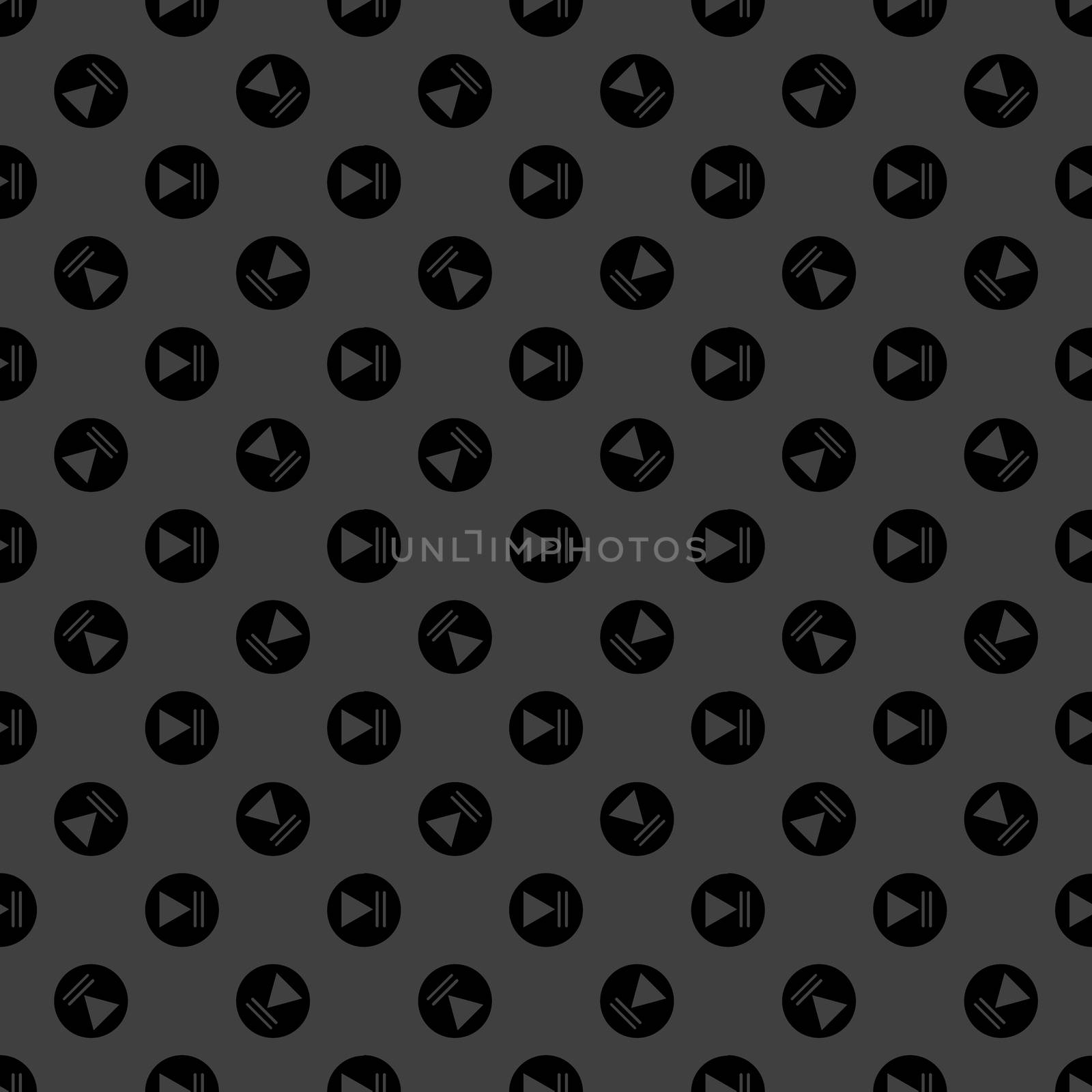 Play button web icon. flat design. Seamless pattern.