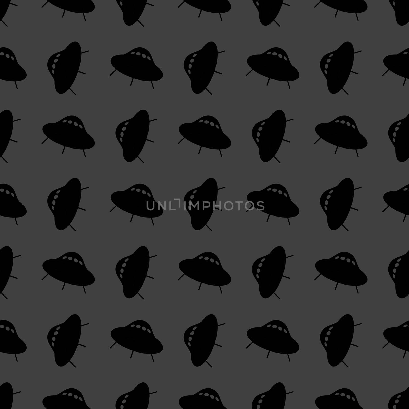 UFO web icon. flat design. Seamless gray pattern.