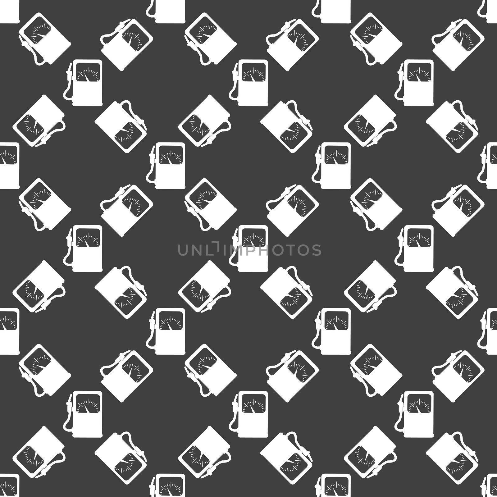 Gas, fuel station web icon. flat design. Seamless gray pattern.