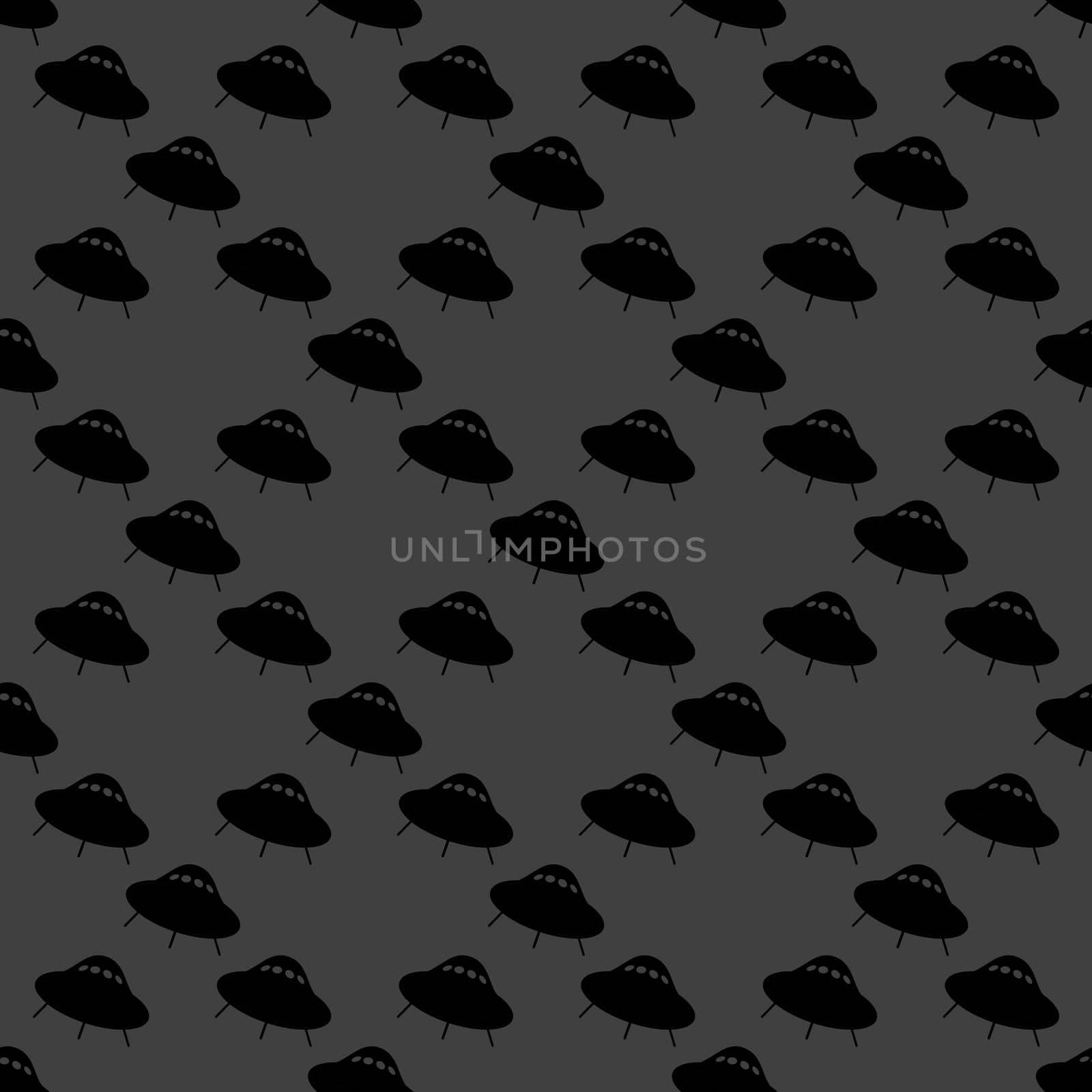 UFO web icon. flat design. Seamless gray pattern. by serhii_lohvyniuk