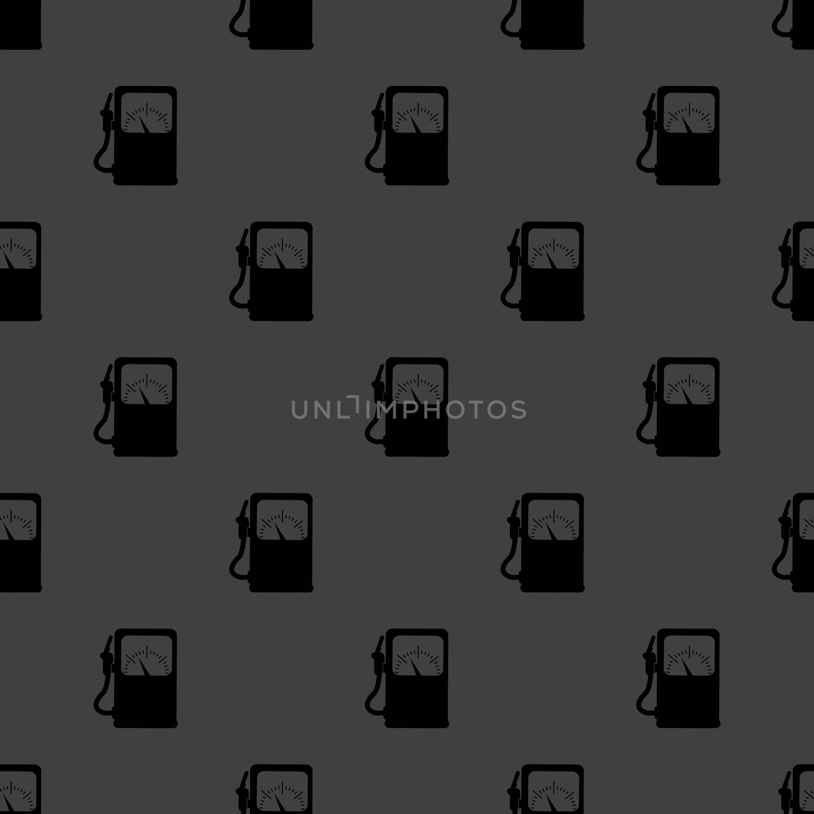 Gas, fuel station web icon. flat design. Seamless gray pattern. by serhii_lohvyniuk