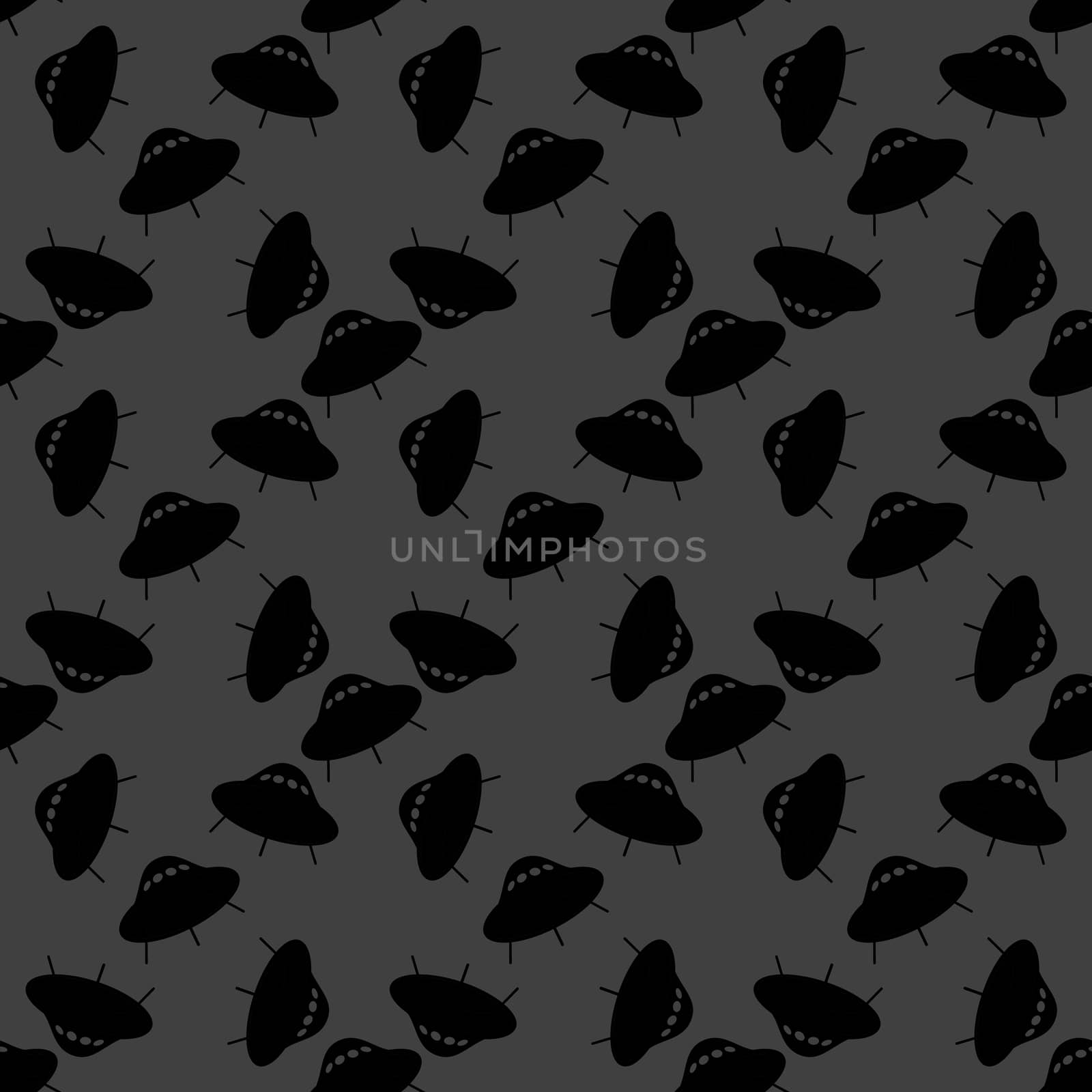 UFO web icon. flat design. Seamless gray pattern.