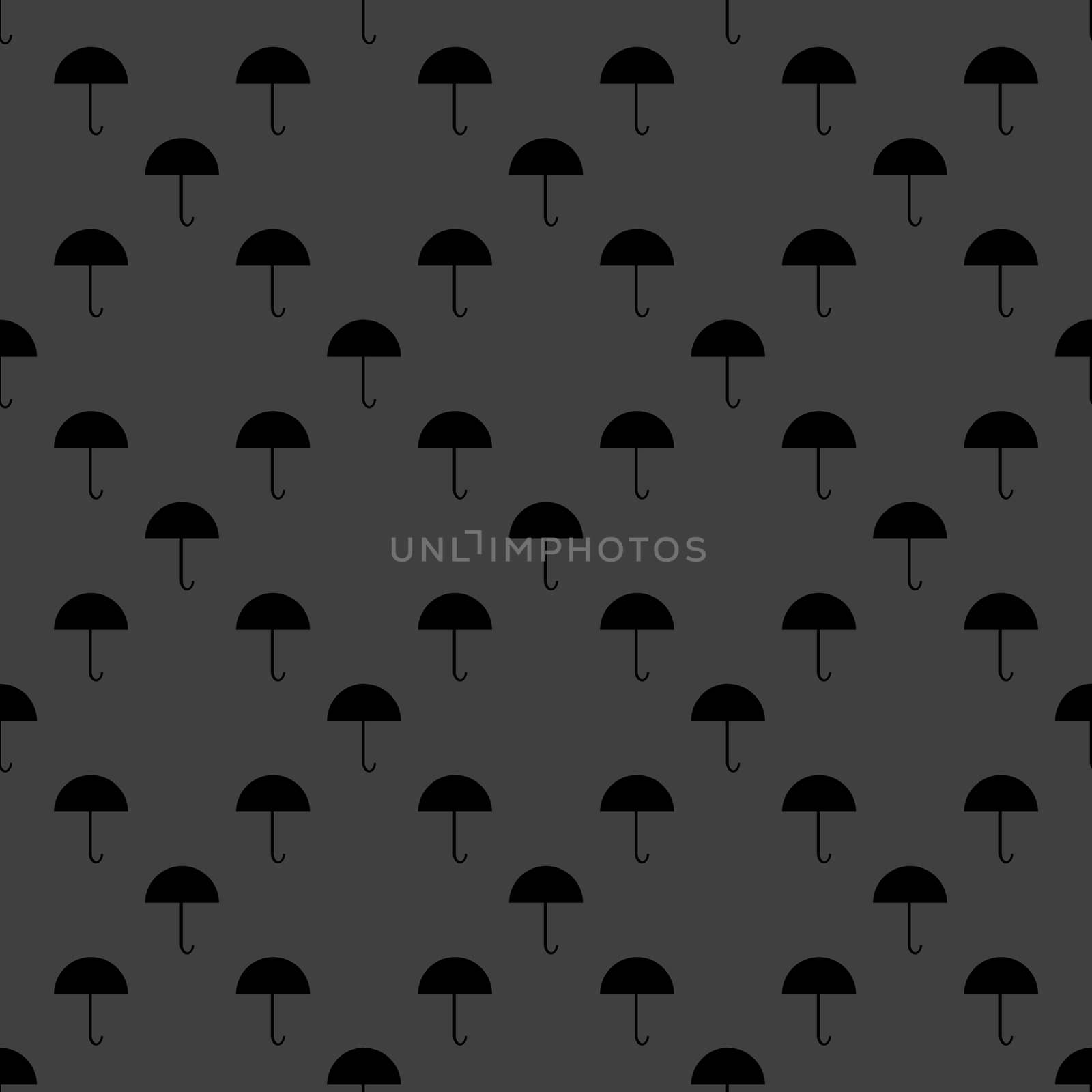 Umbrella web icon. flat design. Seamless gray pattern.