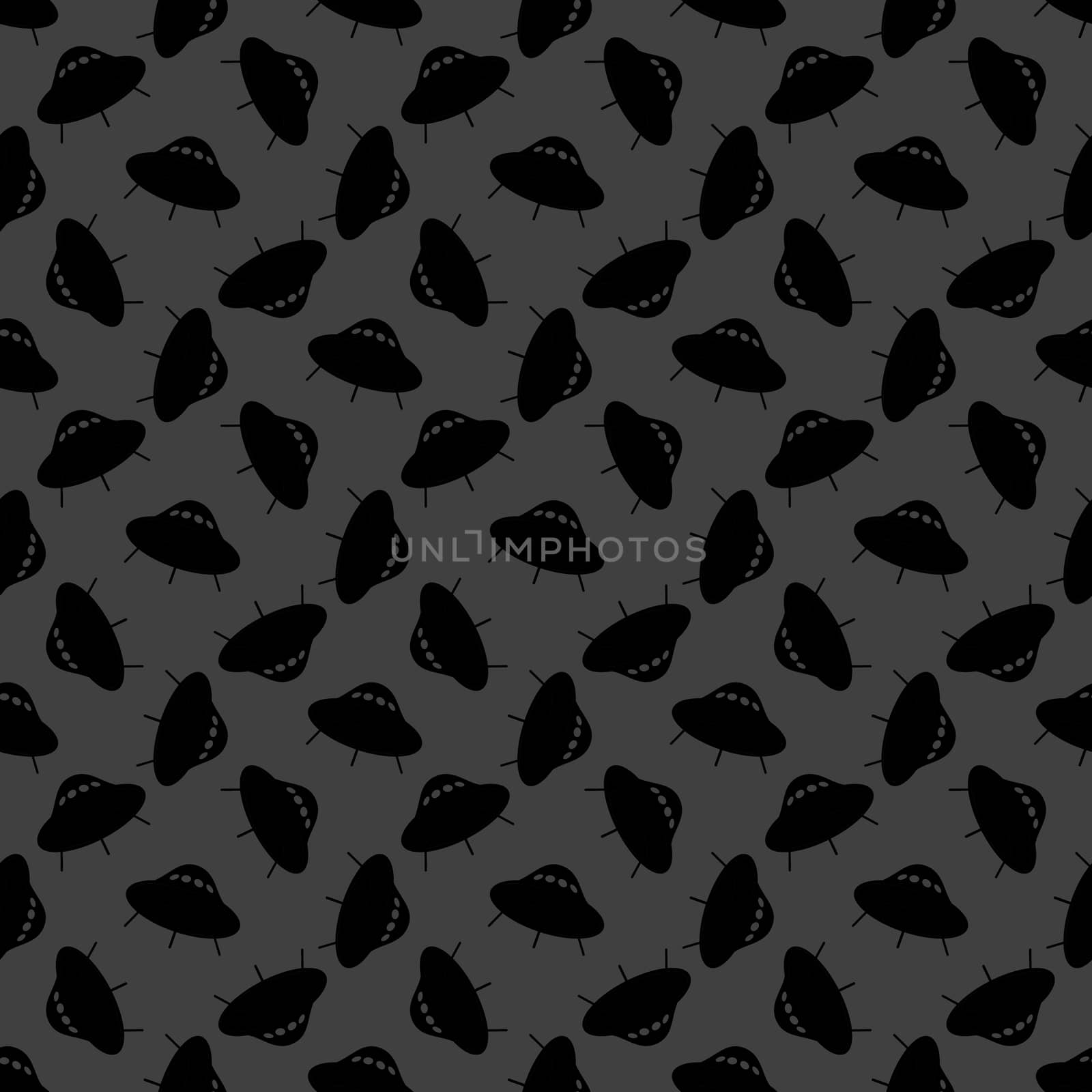 UFO web icon. flat design. Seamless gray pattern.