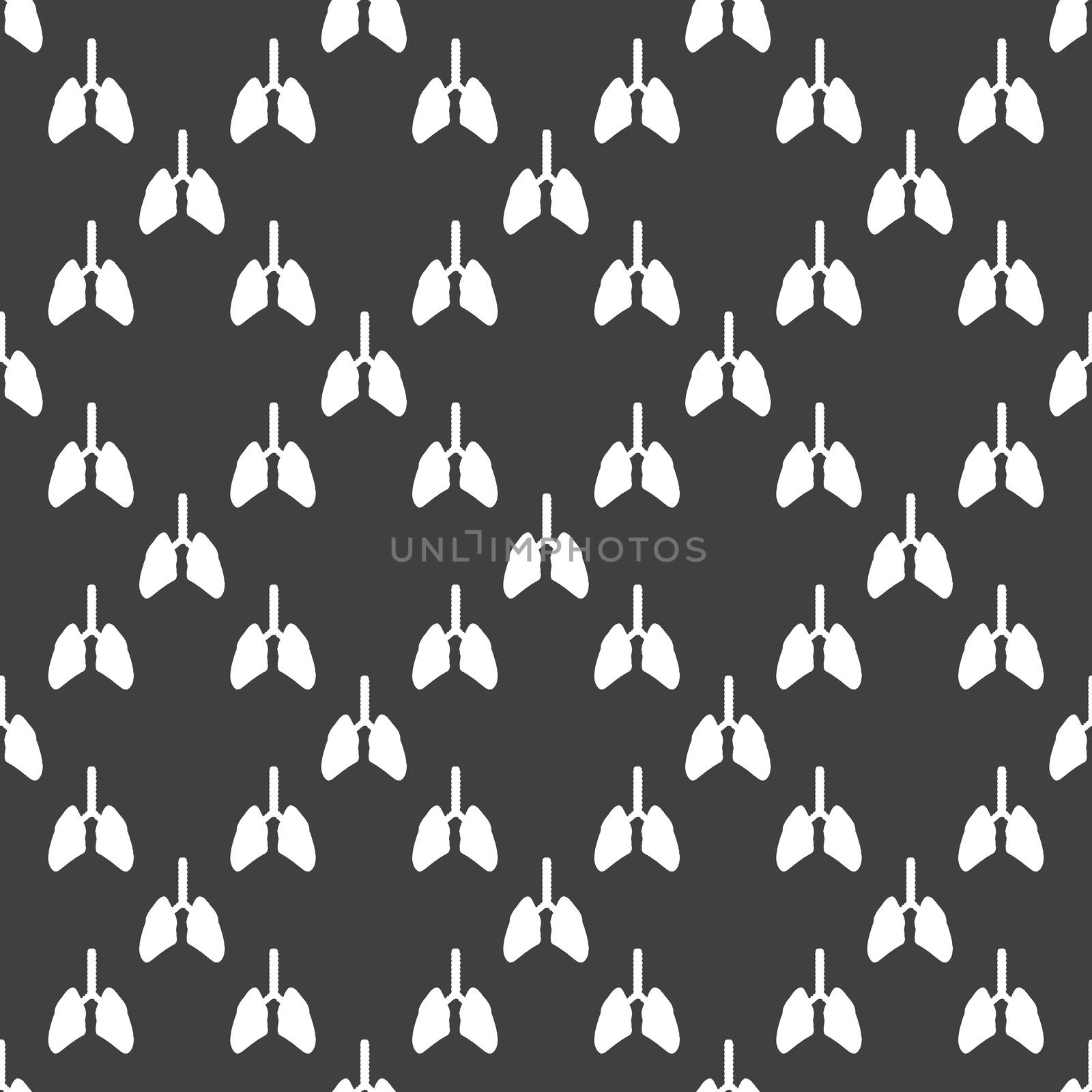 Human lung web icon. flat design. Seamless gray pattern.