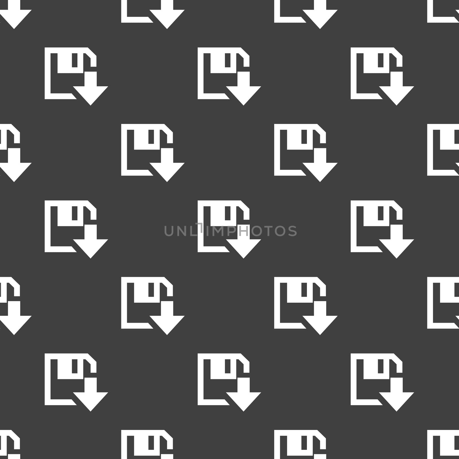 floppy disk download web icon. flat design. Seamless gray pattern. by serhii_lohvyniuk
