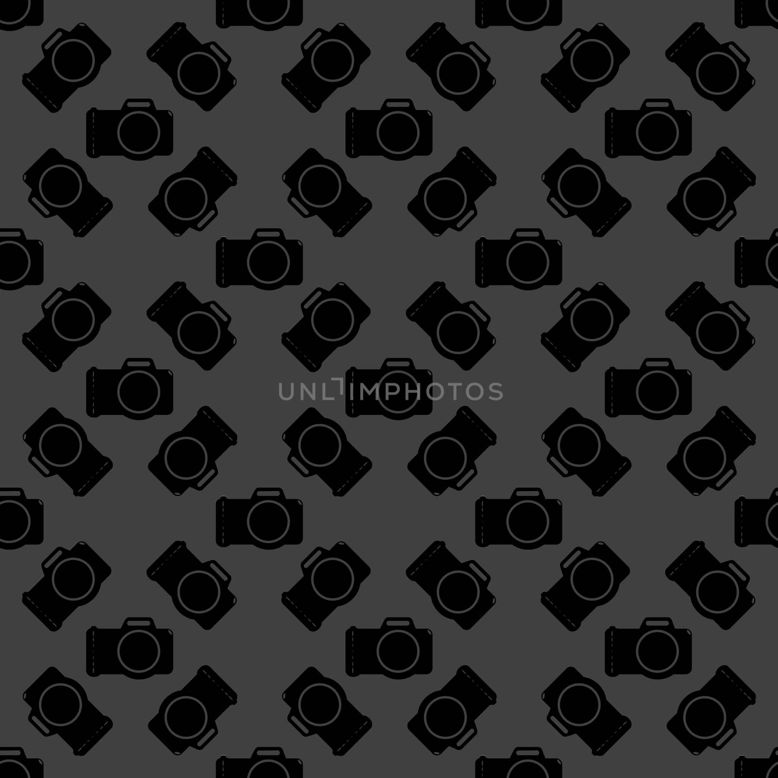 Photo camera web icon. flat design. Seamless gray pattern. by serhii_lohvyniuk