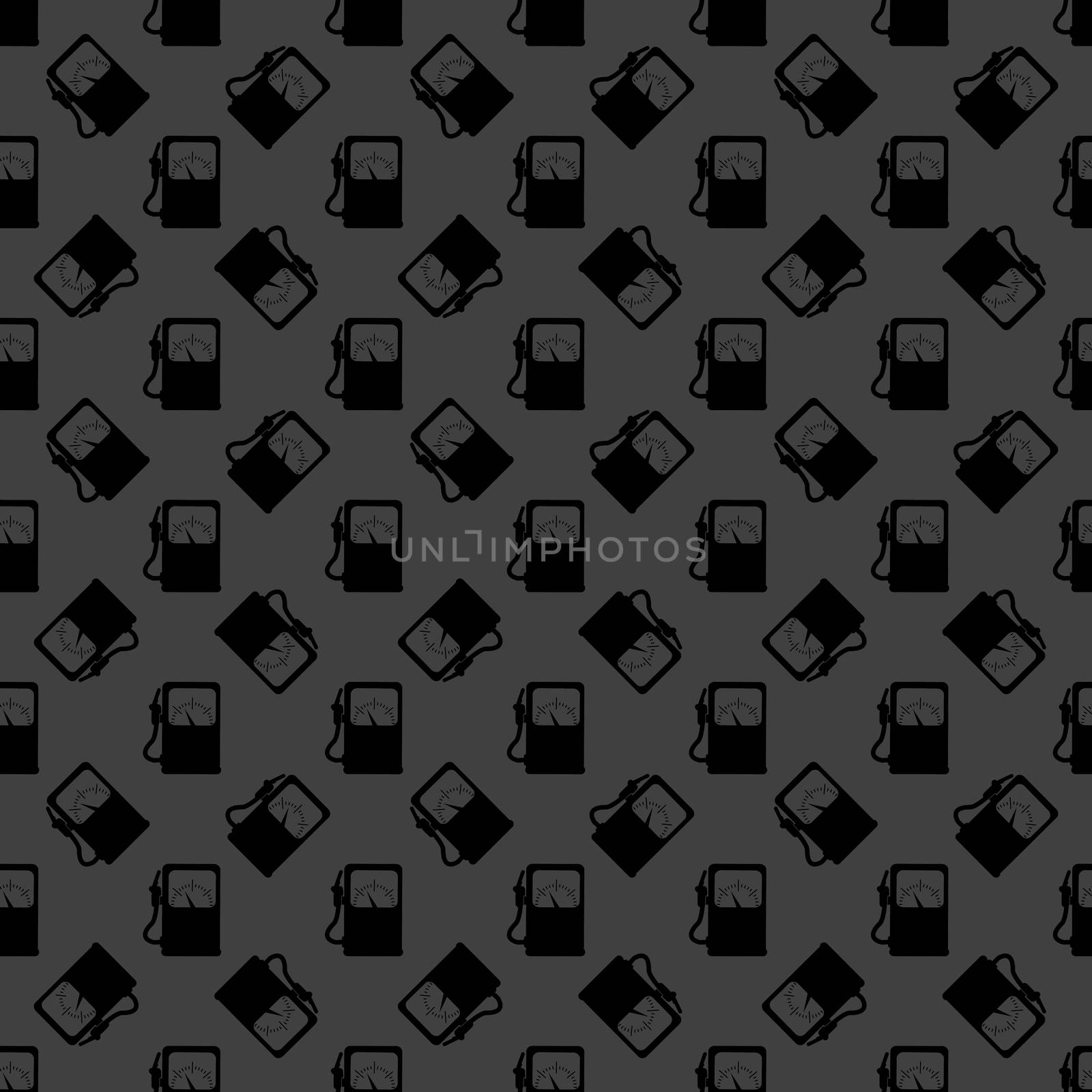 Gas, fuel station web icon. flat design. Seamless gray pattern.