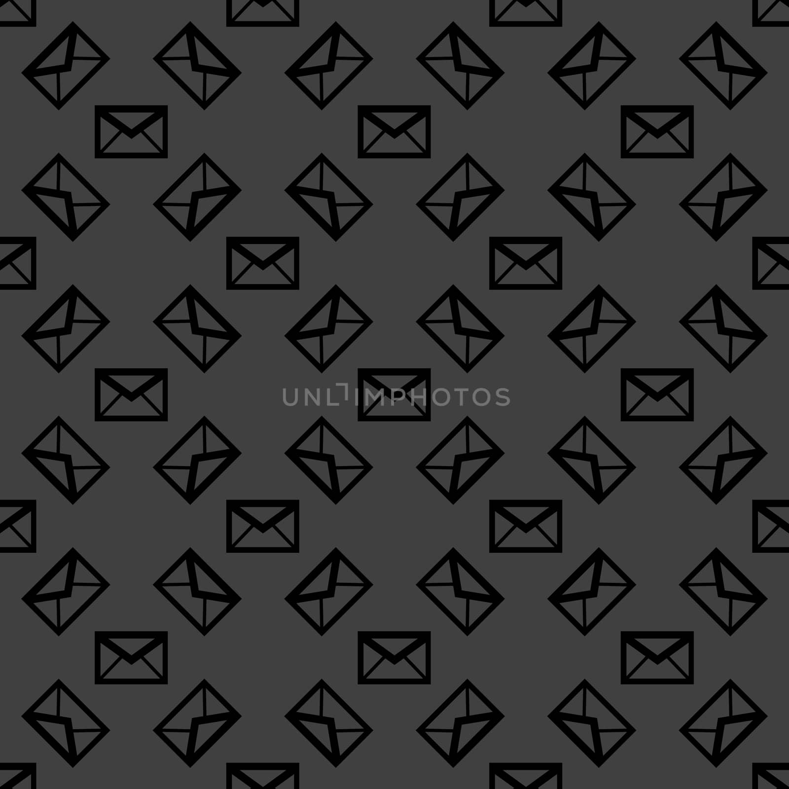 mail envelope web icon. flat design. Seamless pattern.