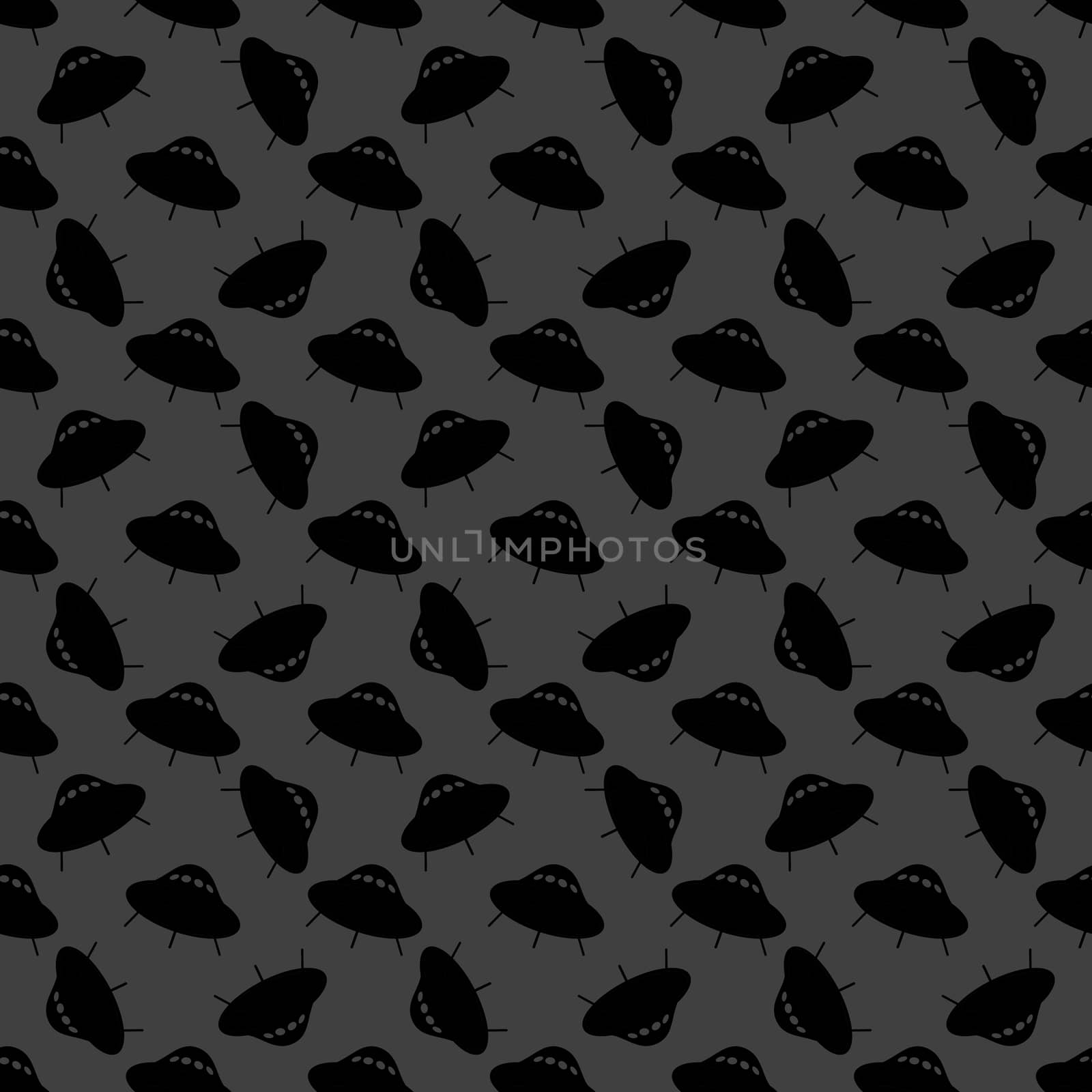 UFO web icon. flat design. Seamless gray pattern.