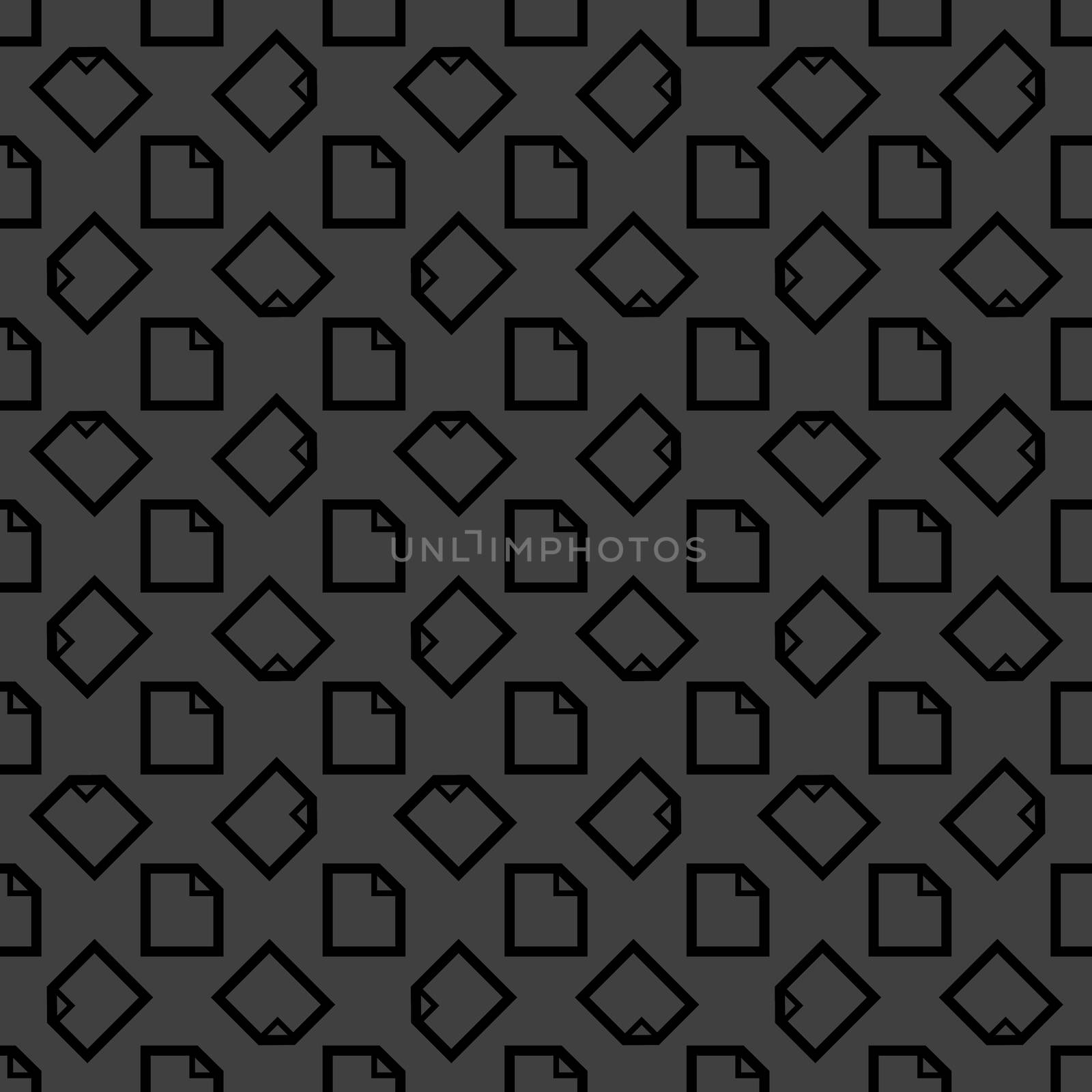 blank paper web icon. flat design. Seamless pattern.