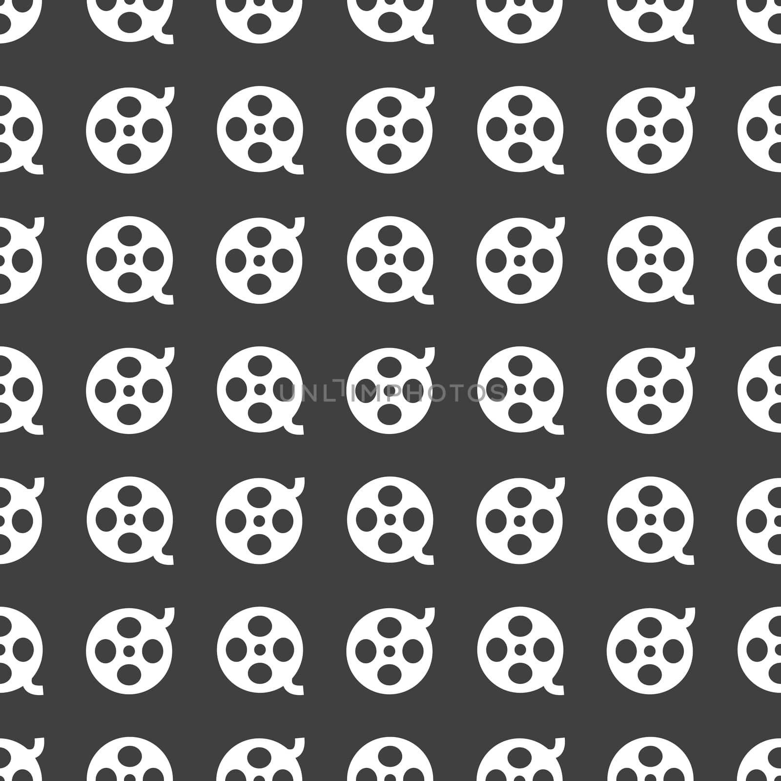 Film web icon. flat design. Seamless pattern.