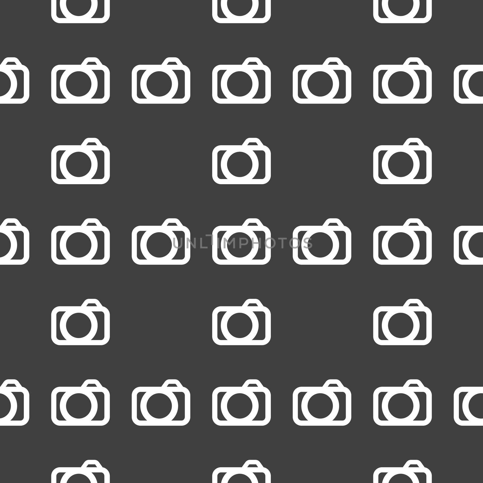 Camera web icon. flat design. Seamless pattern.