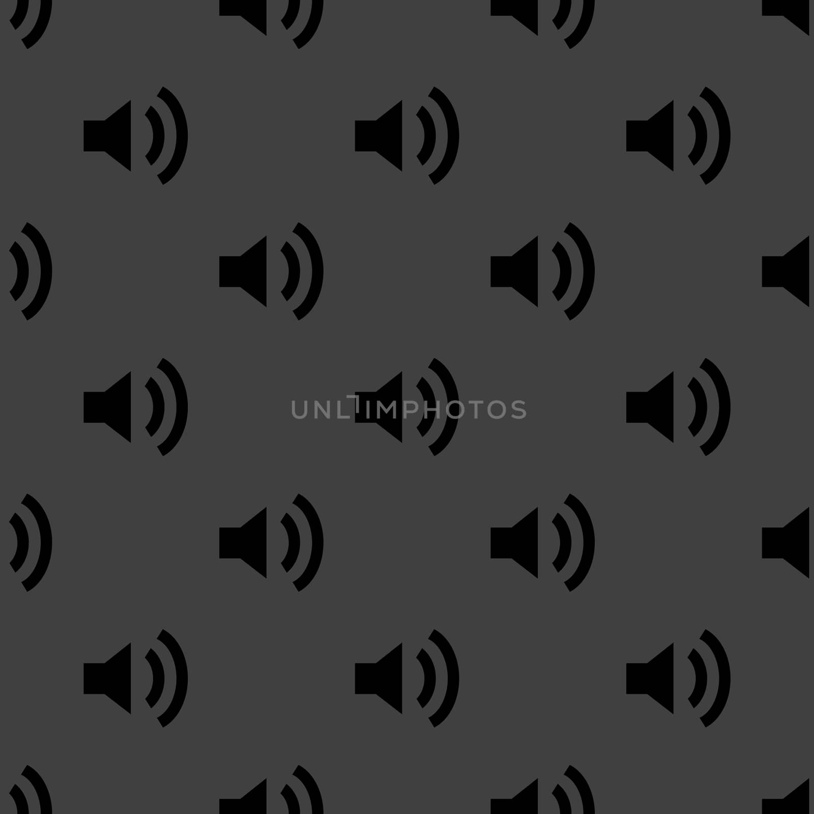 Speaker web icon flat design. Seamless pattern.