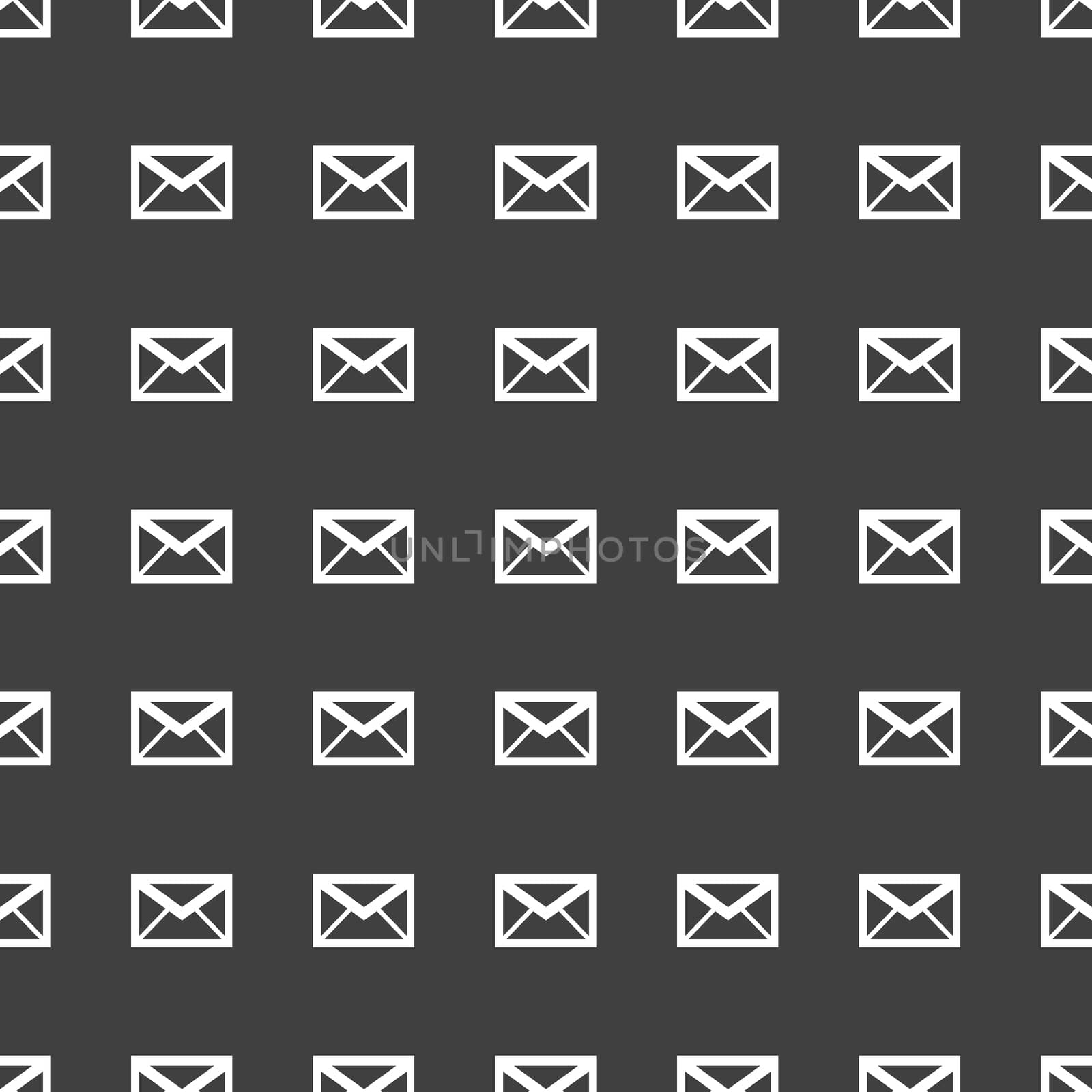 mail envelope web icon. flat design. Seamless pattern.