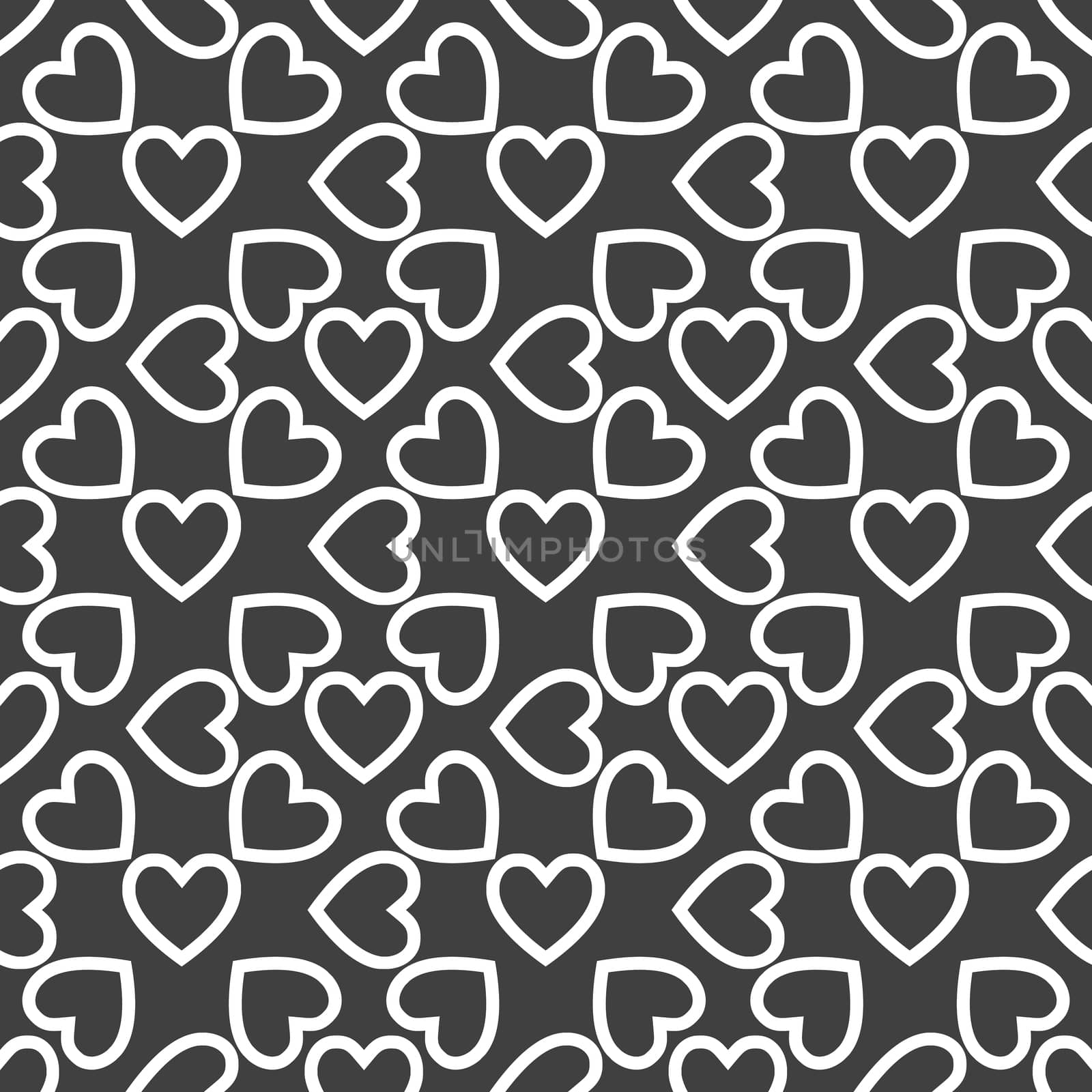 Heart web icon. flat design. Seamless pattern. by serhii_lohvyniuk