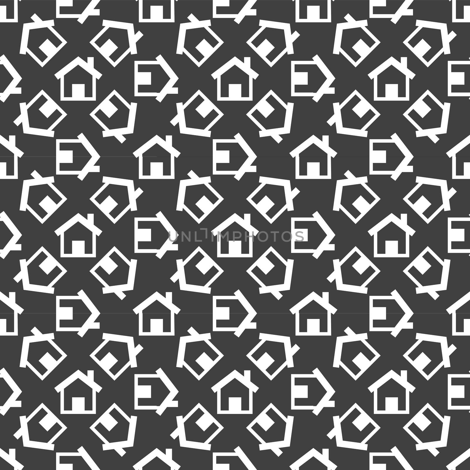 house web icon. flat design. Seamless pattern.