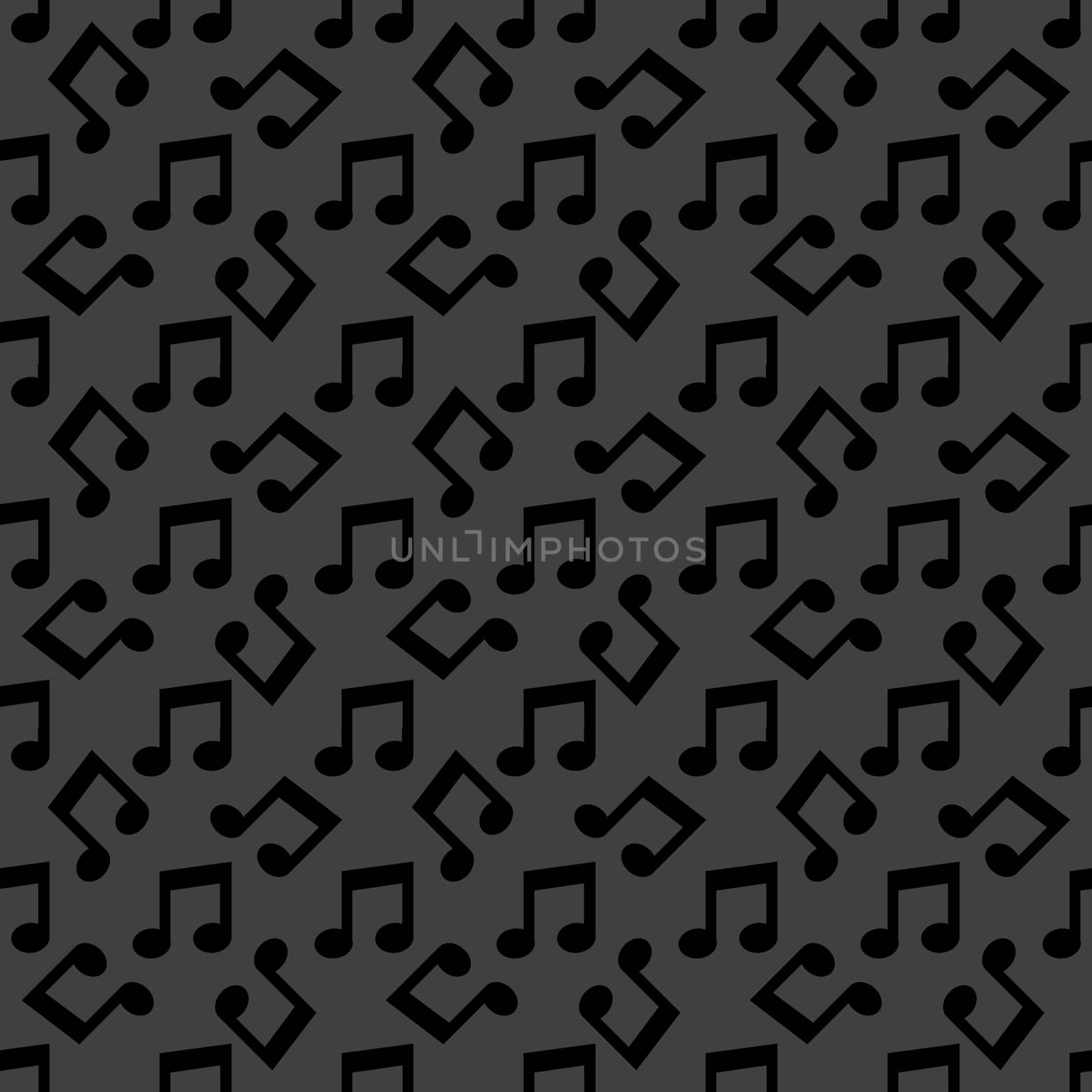 Music note web icon. flat design. Seamless pattern.