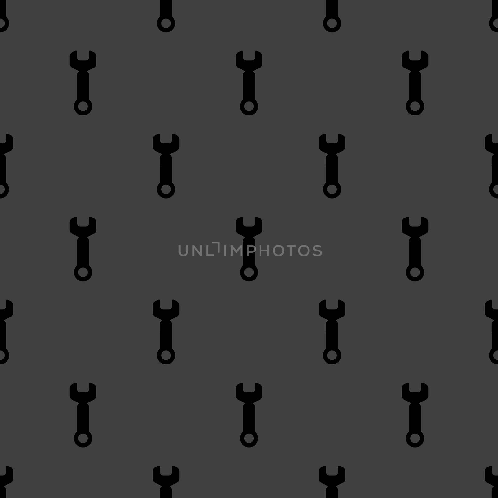 Wrench. tool to work web icon. flat design. Seamless pattern. by serhii_lohvyniuk