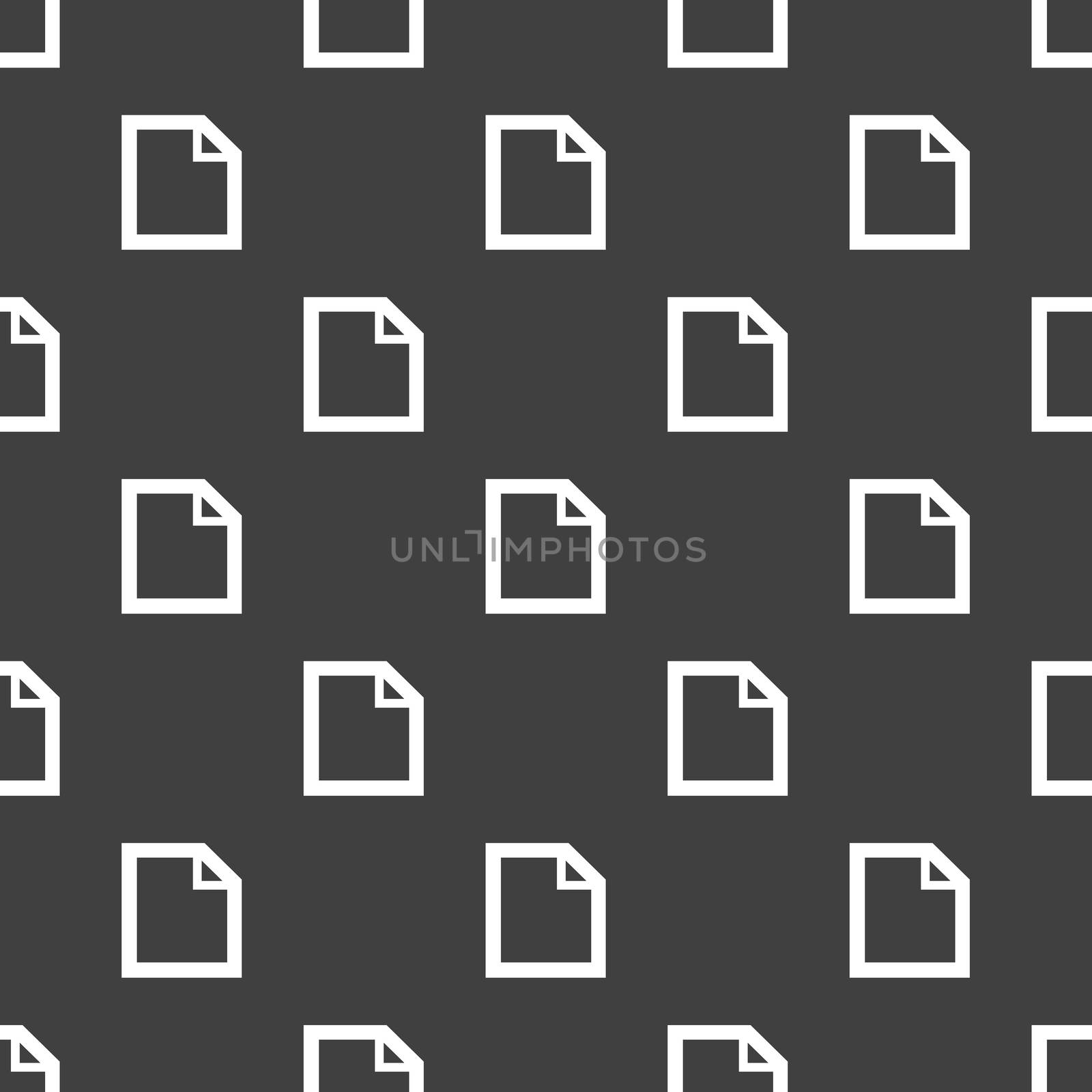 blank paper web icon. flat design. Seamless pattern.