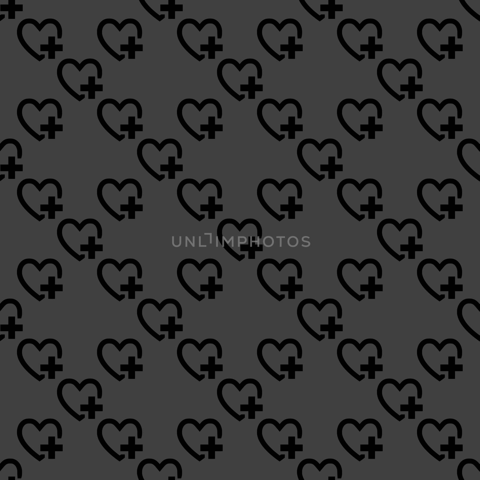 Heart web icon. flat design. Seamless pattern. by serhii_lohvyniuk