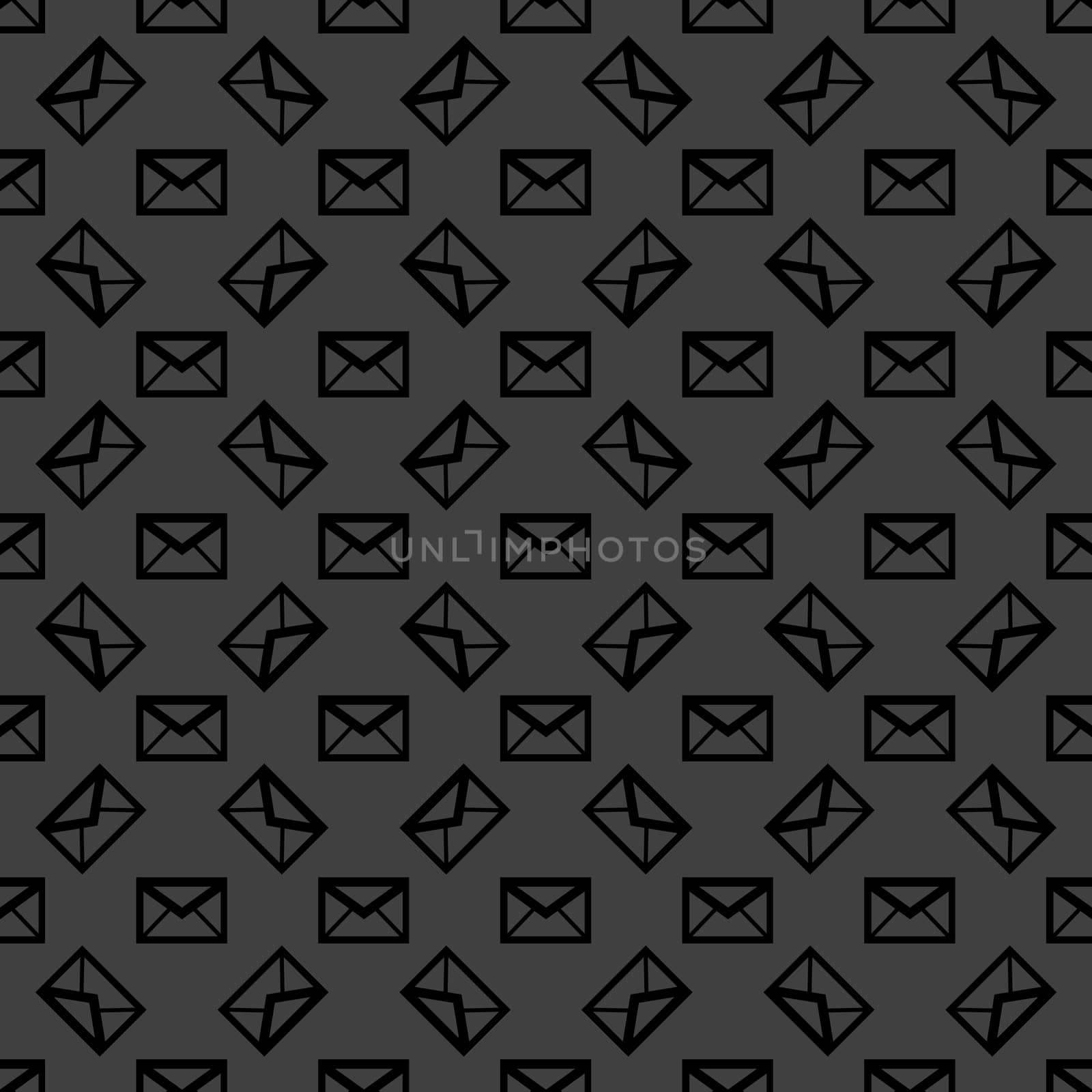 mail envelope web icon. flat design. Seamless pattern. by serhii_lohvyniuk