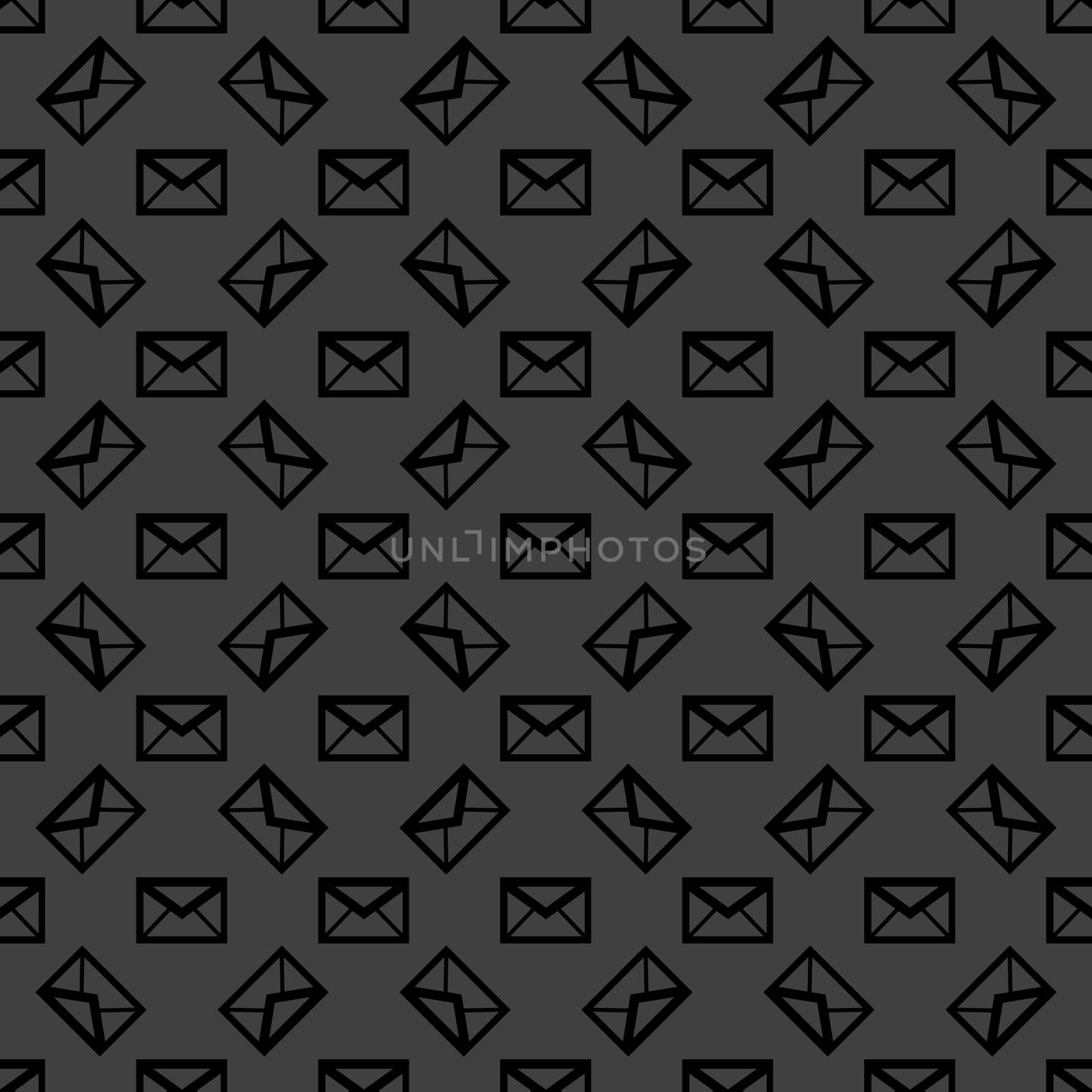 mail envelope web icon. flat design. Seamless pattern.