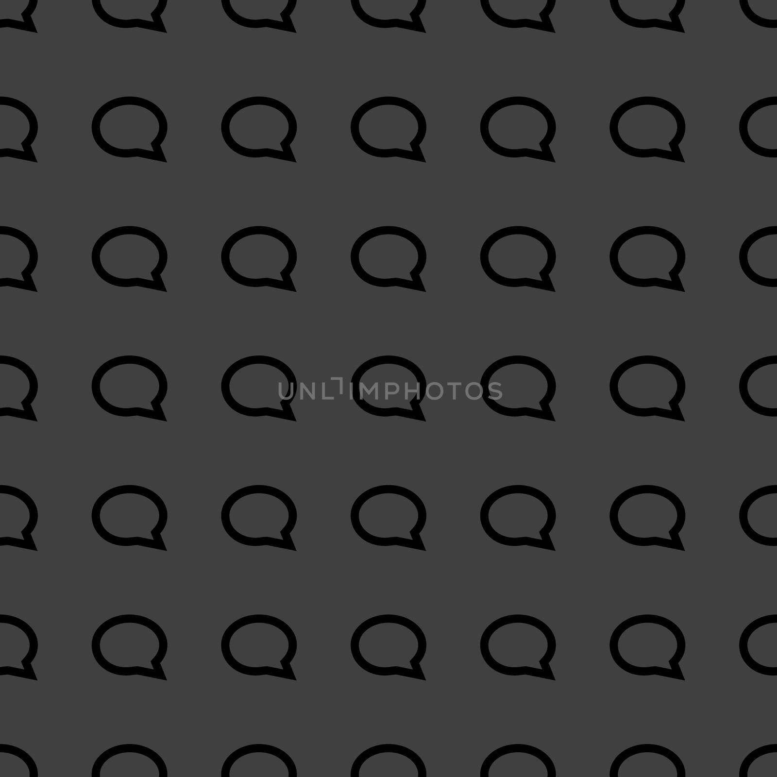 cloud thoughts web icon. flat design. Seamless pattern.