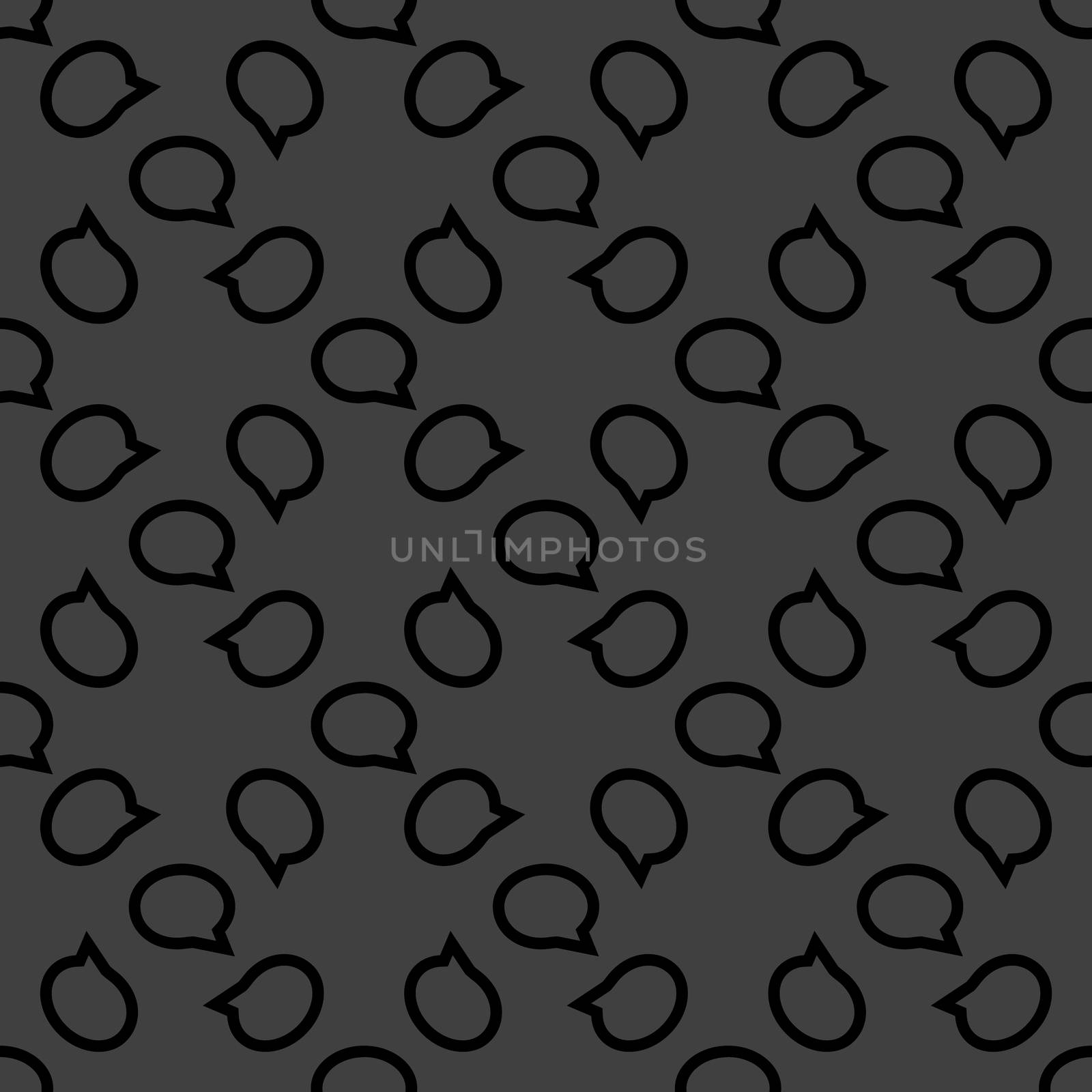 cloud thoughts web icon. flat design. Seamless pattern.
