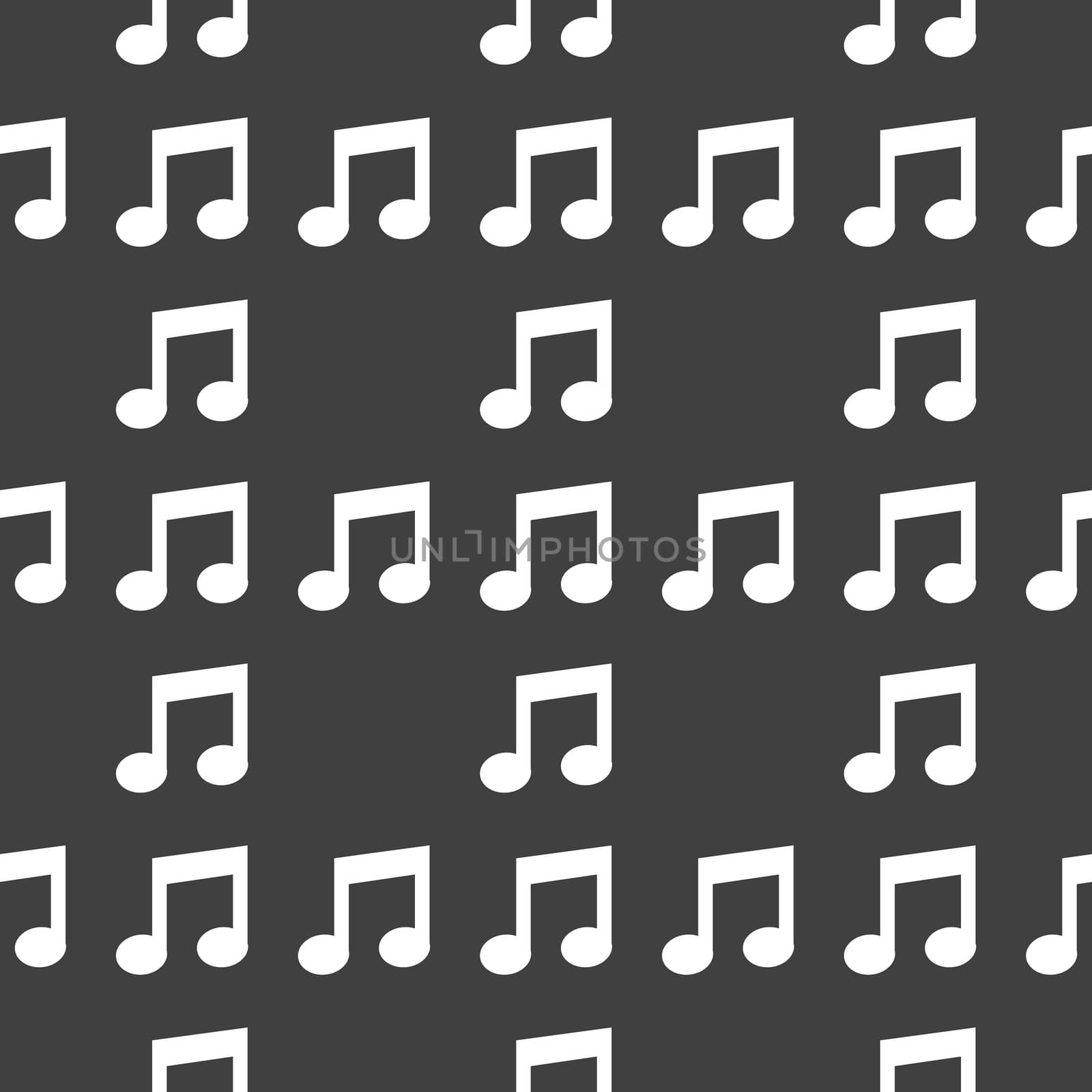 Music note web icon. flat design. Seamless pattern. by serhii_lohvyniuk