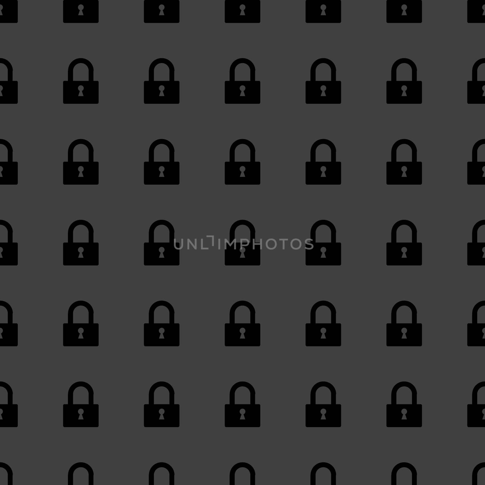 padlock web icon. flat design. Seamless pattern.