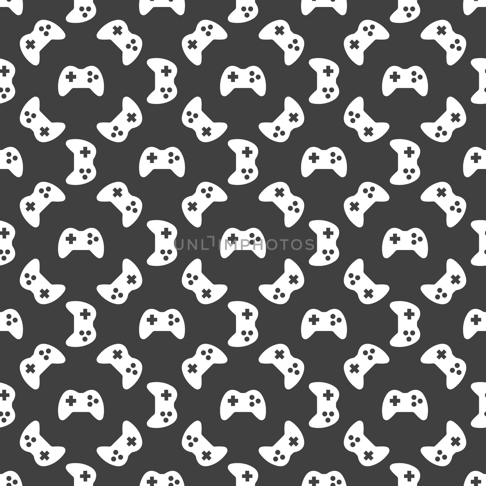 Gaming Joystick web icon. flat design. Seamless pattern. by serhii_lohvyniuk