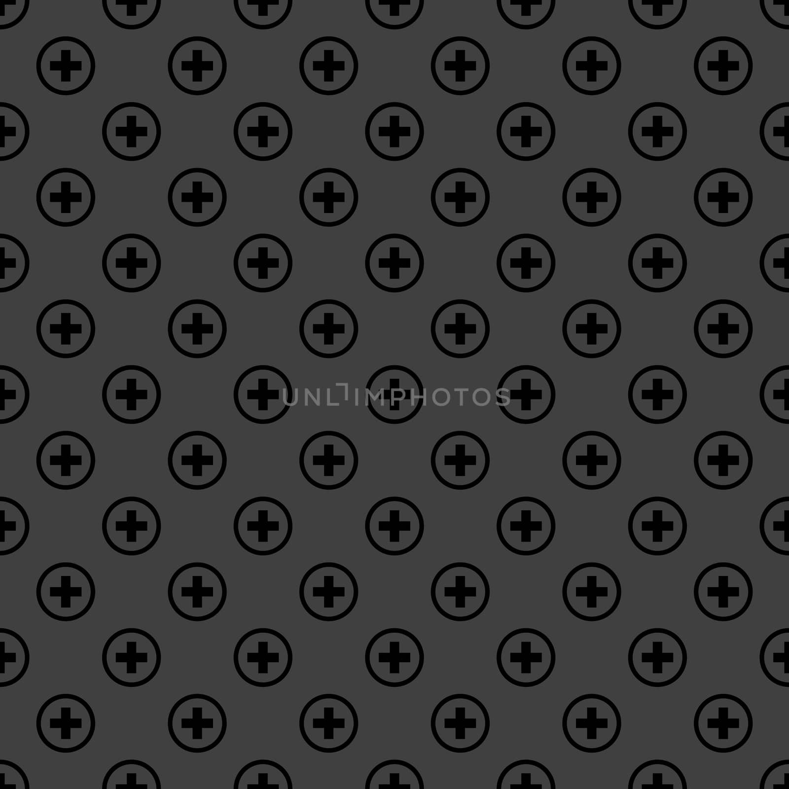 Plus web icon. flat design. Seamless pattern. by serhii_lohvyniuk