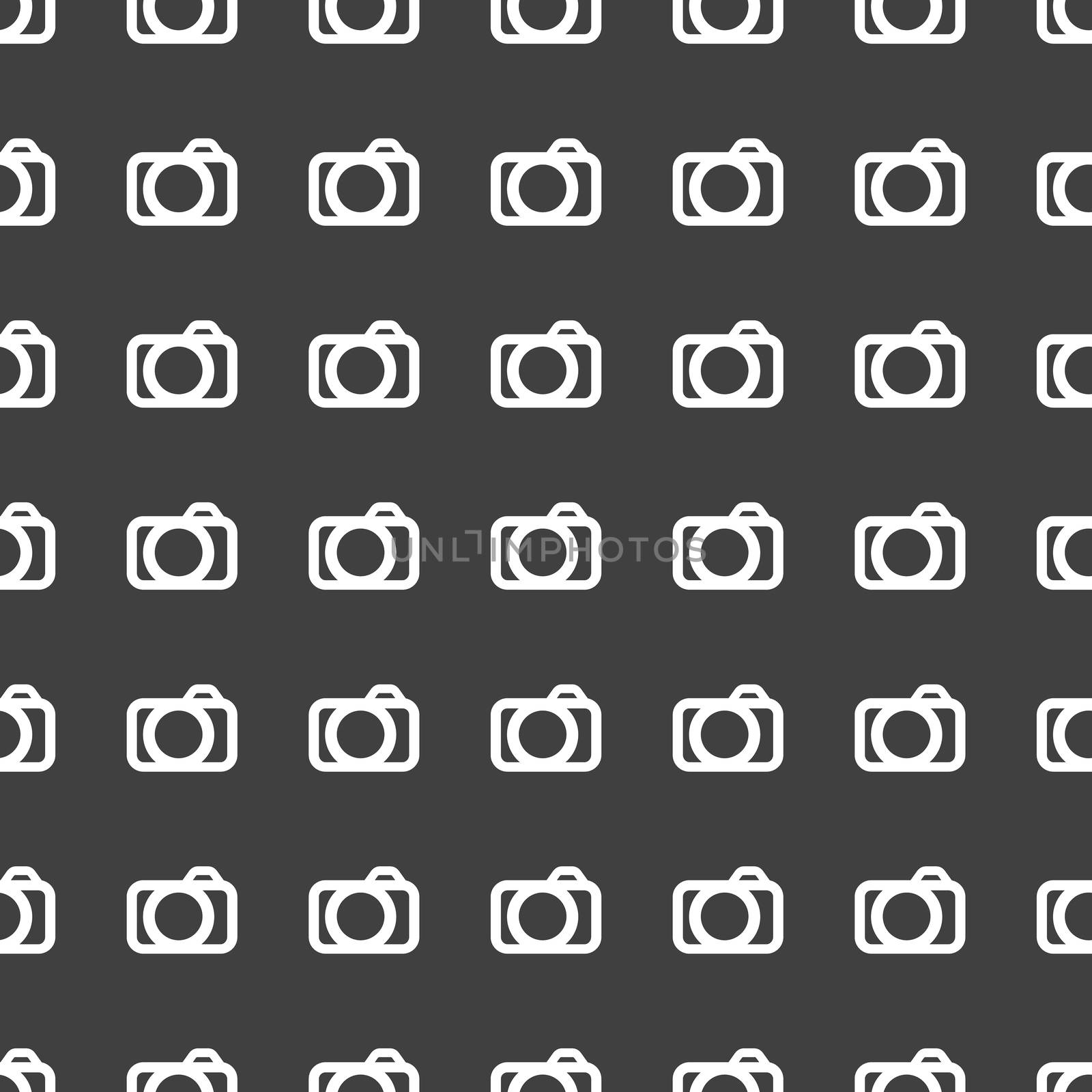 Camera web icon. flat design. Seamless pattern.
