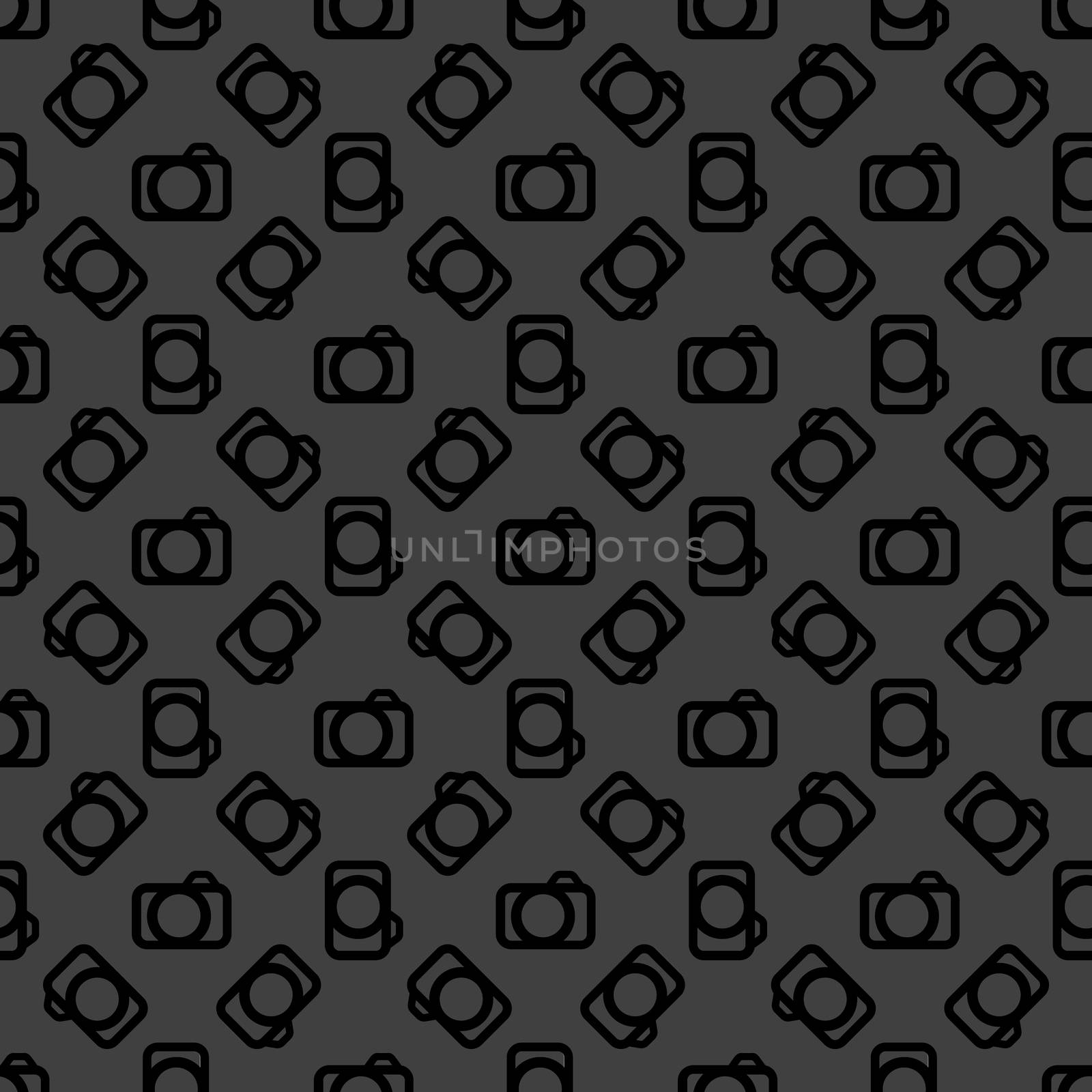 Camera web icon. flat design. Seamless pattern. by serhii_lohvyniuk