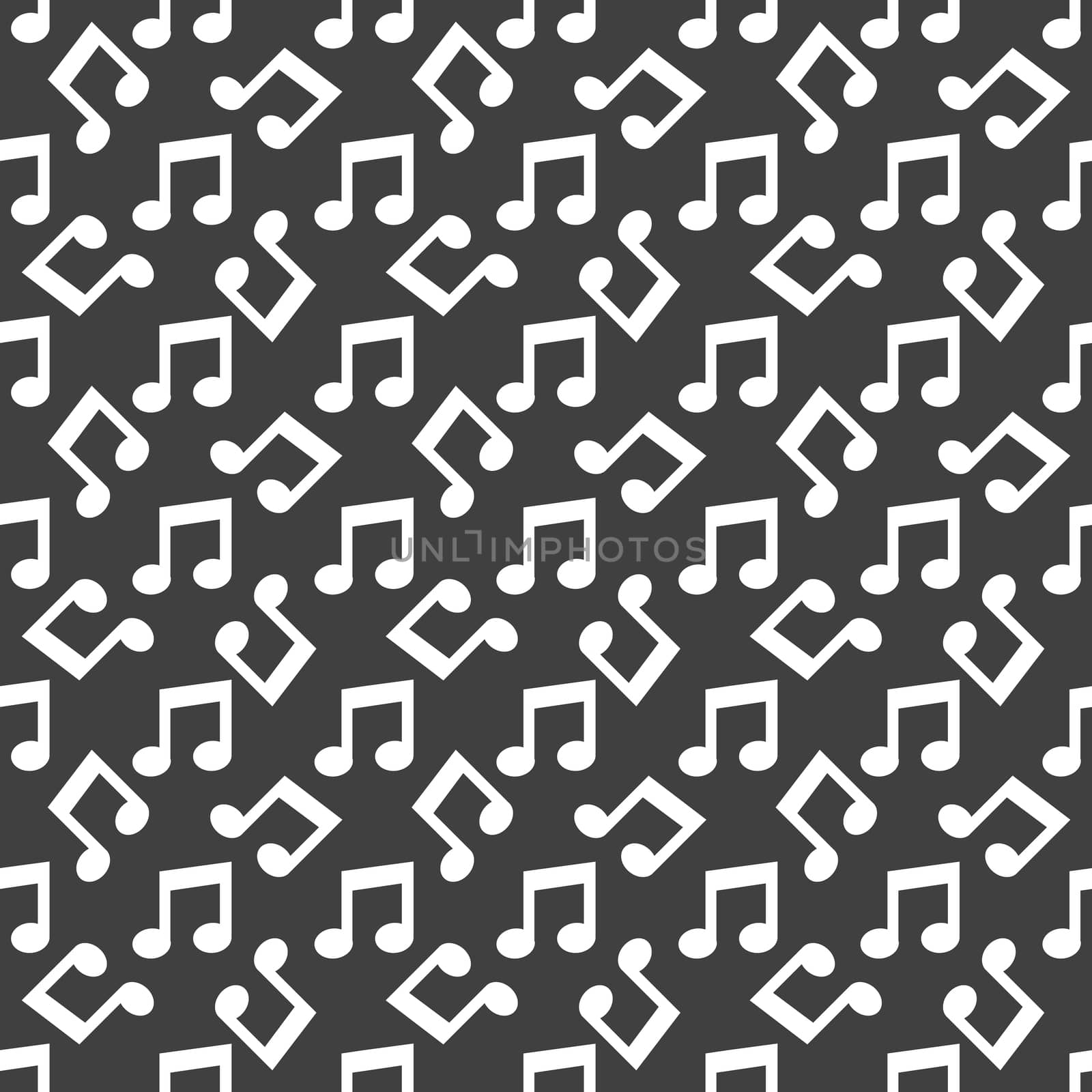 Music note web icon. flat design. Seamless pattern.