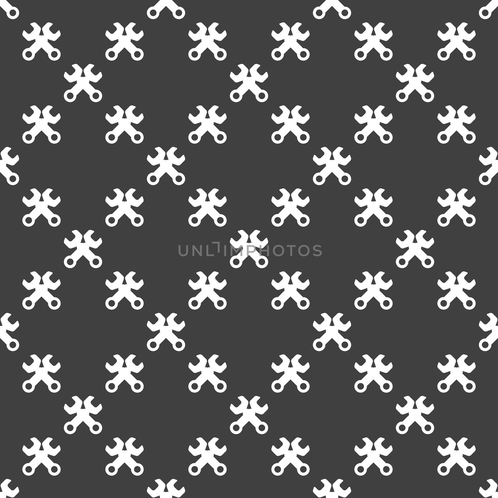 Wrench. tool to work web icon. flat design. Seamless pattern. by serhii_lohvyniuk