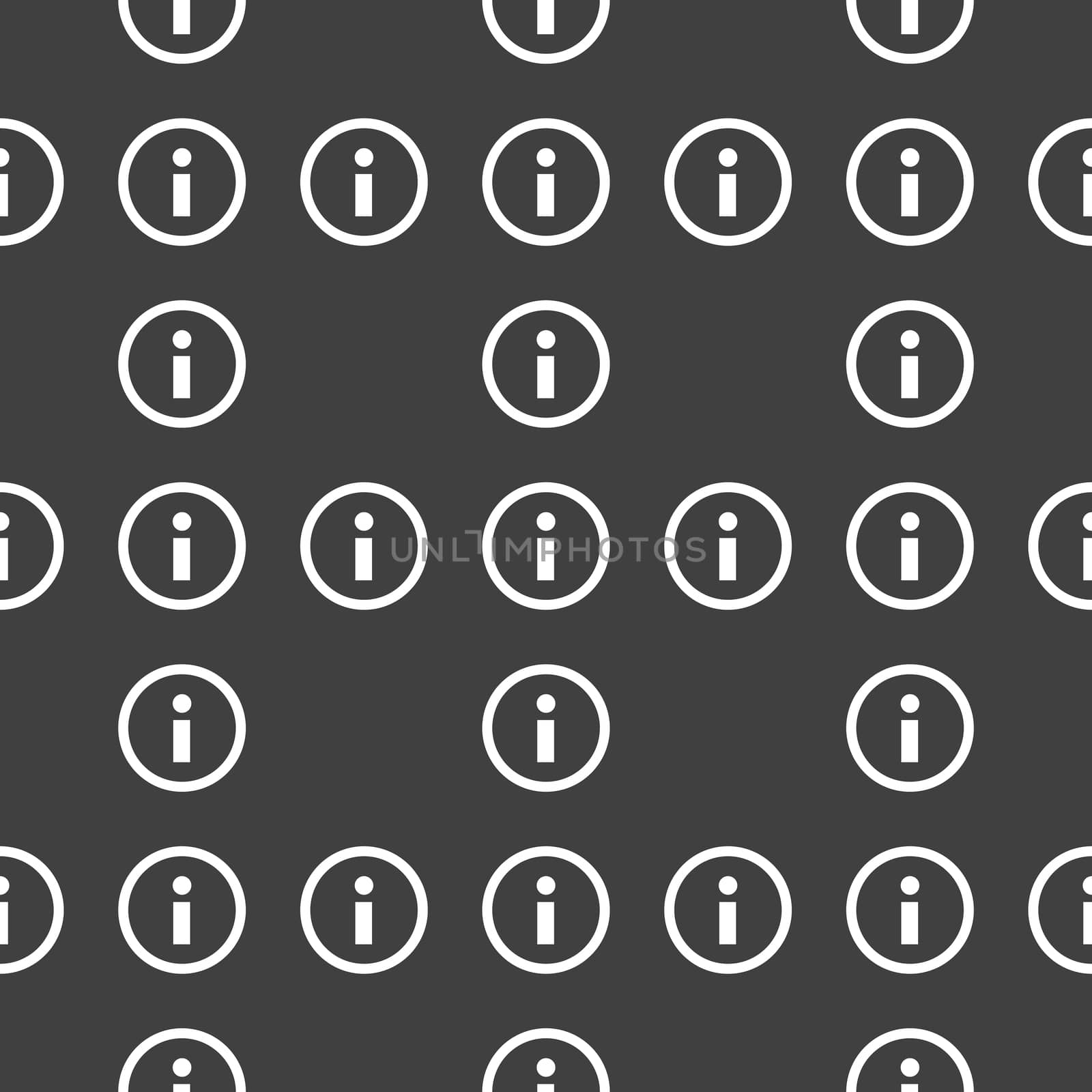 info web icon. flat design. Seamless pattern.