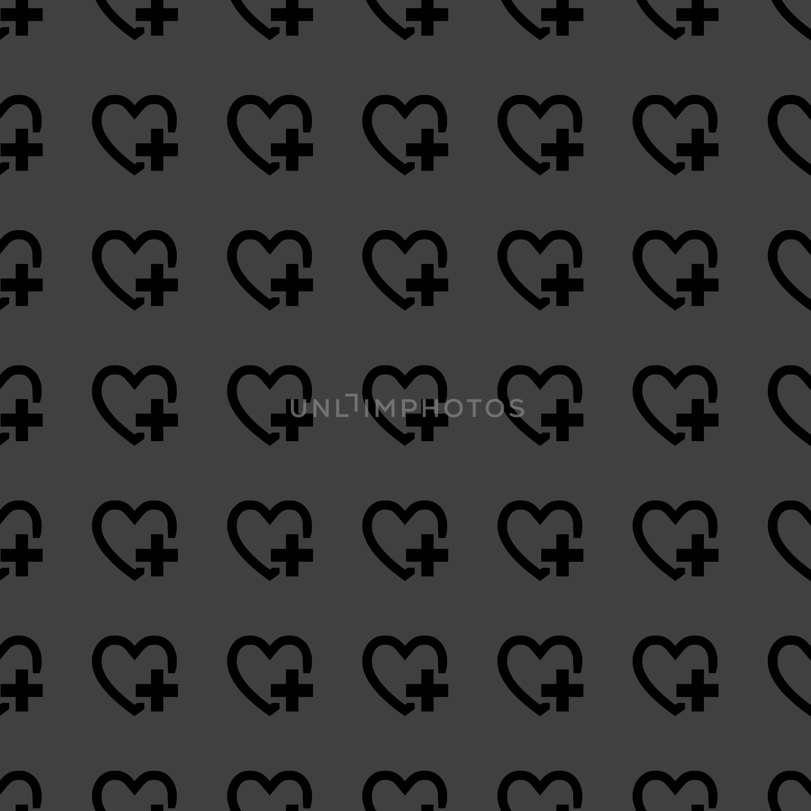 Heart web icon. flat design. Seamless pattern. by serhii_lohvyniuk