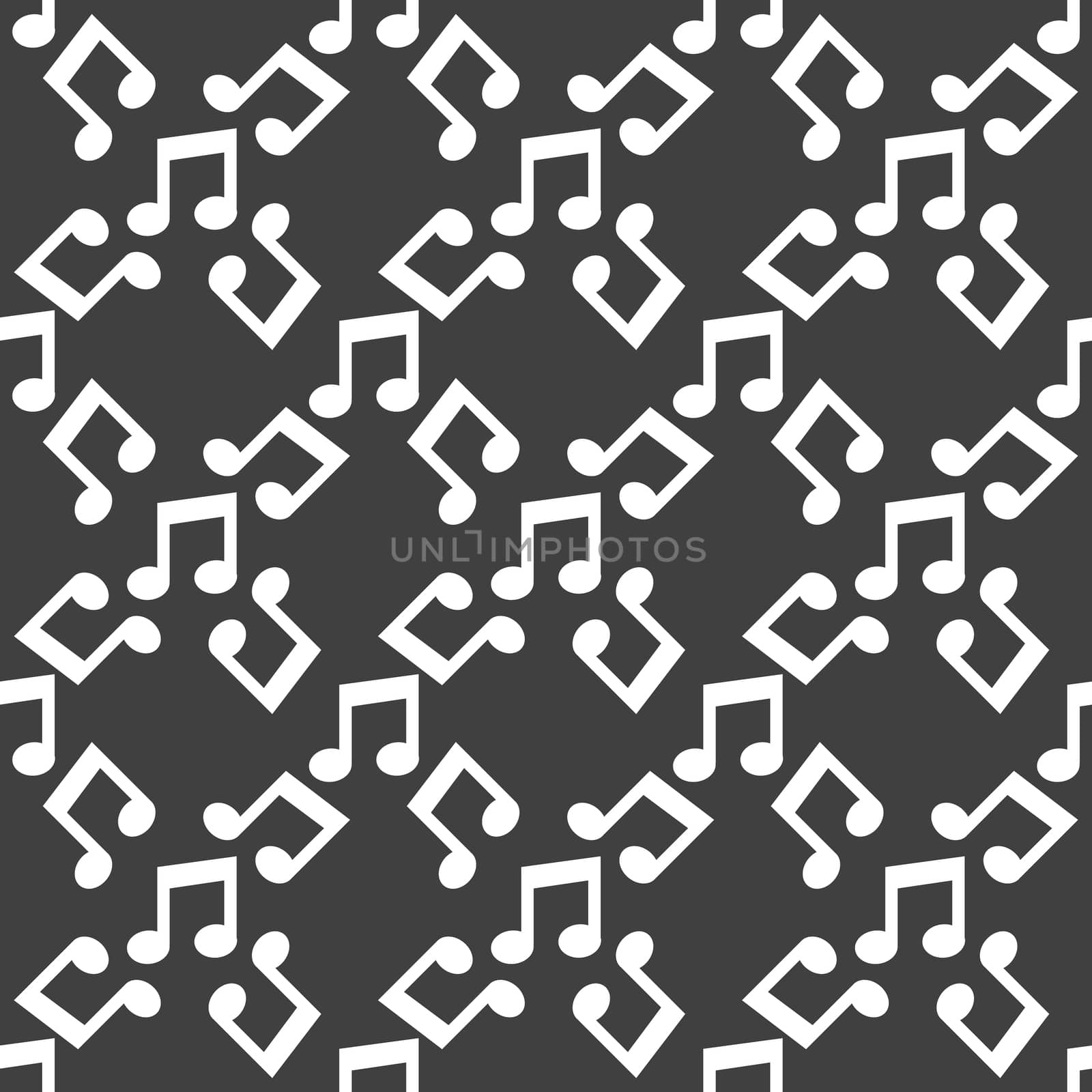 Music note web icon. flat design. Seamless pattern. by serhii_lohvyniuk