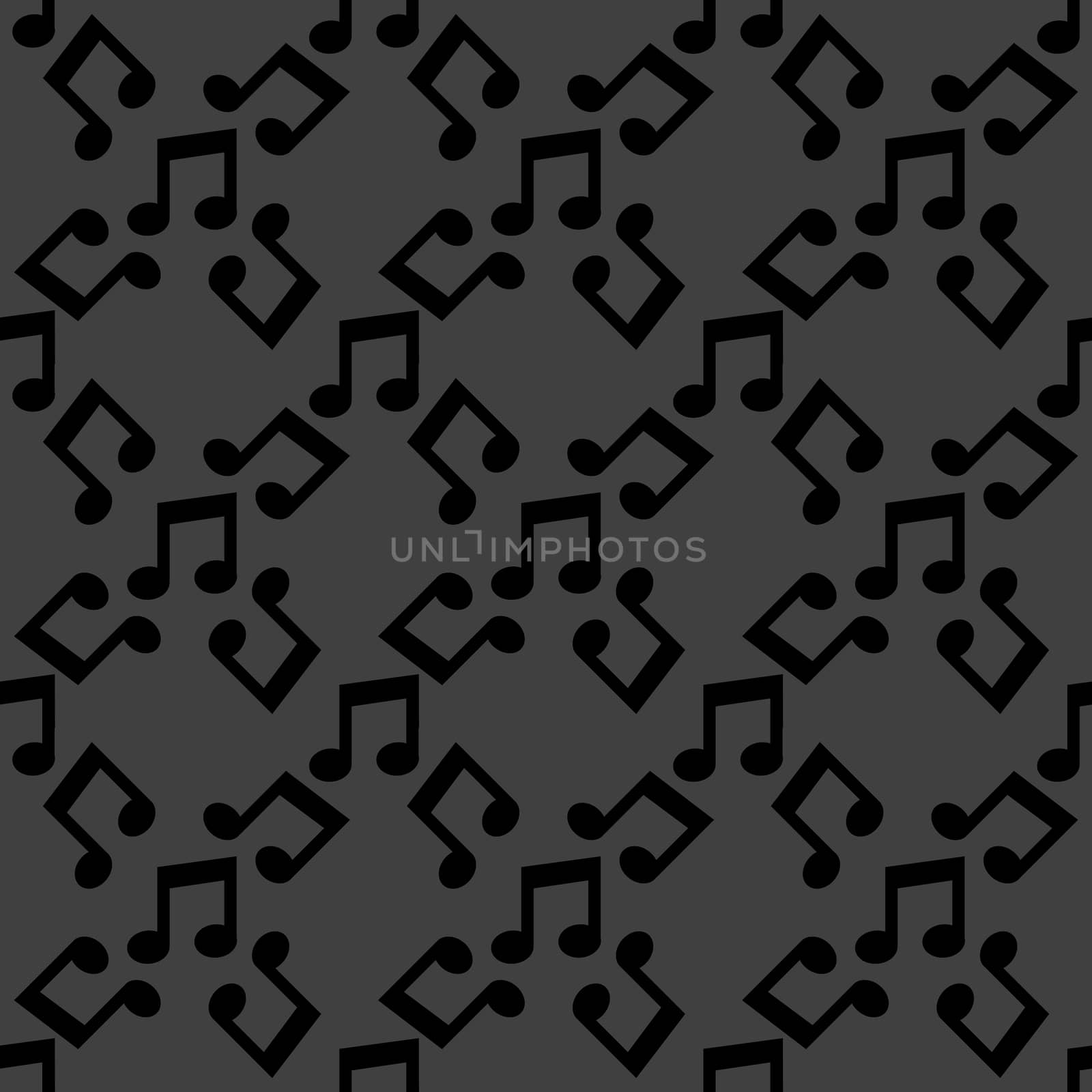 Music note web icon. flat design. Seamless pattern.