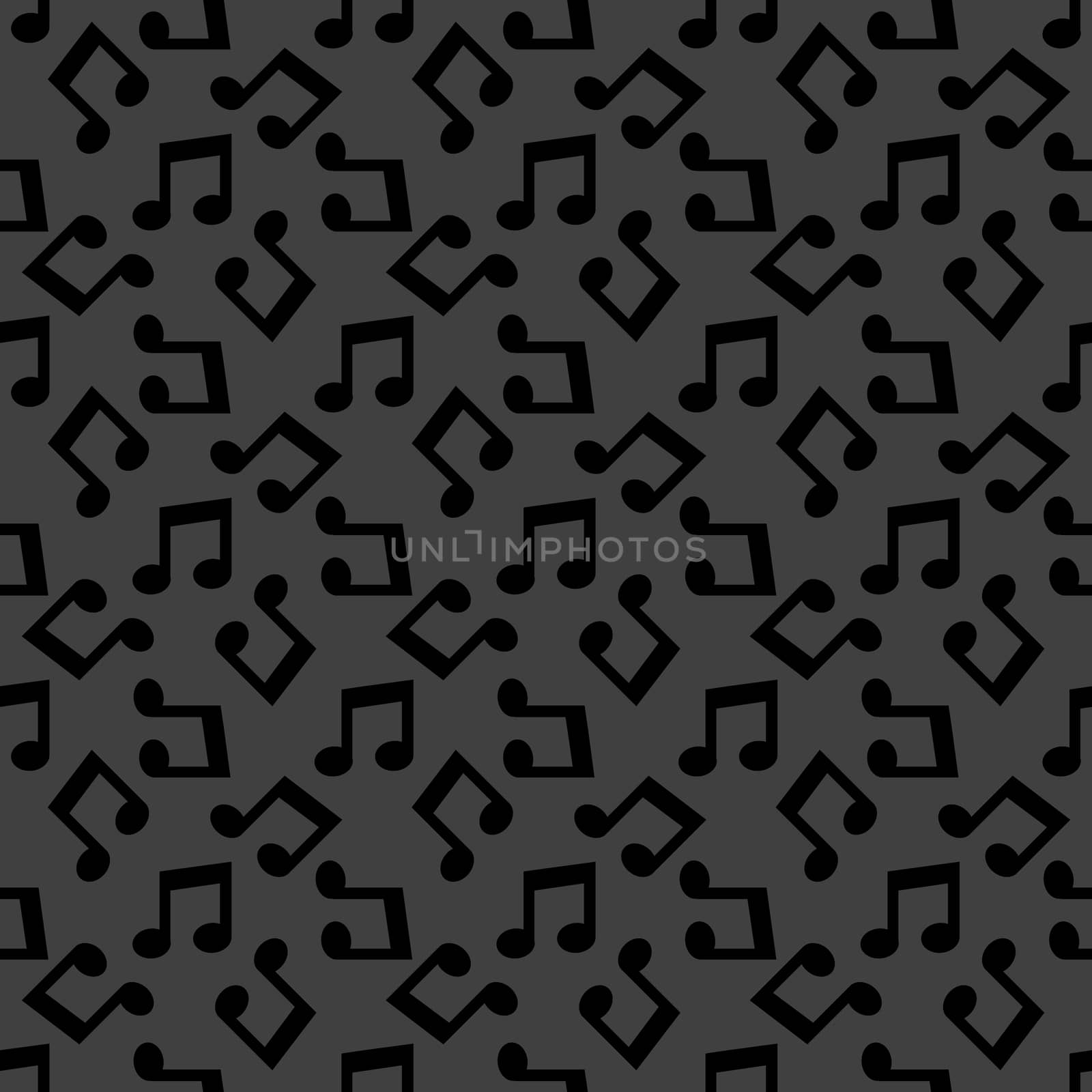 Music note web icon. flat design. Seamless pattern.