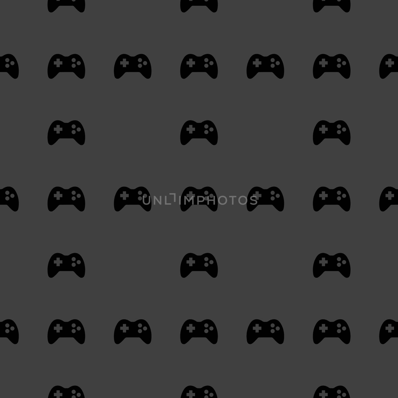 Gaming Joystick web icon. flat design. Seamless pattern. by serhii_lohvyniuk