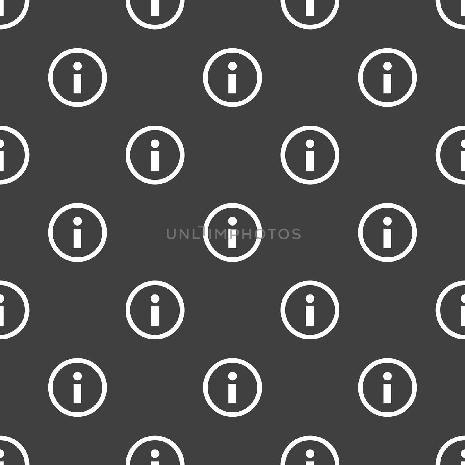 info web icon. flat design. Seamless pattern.