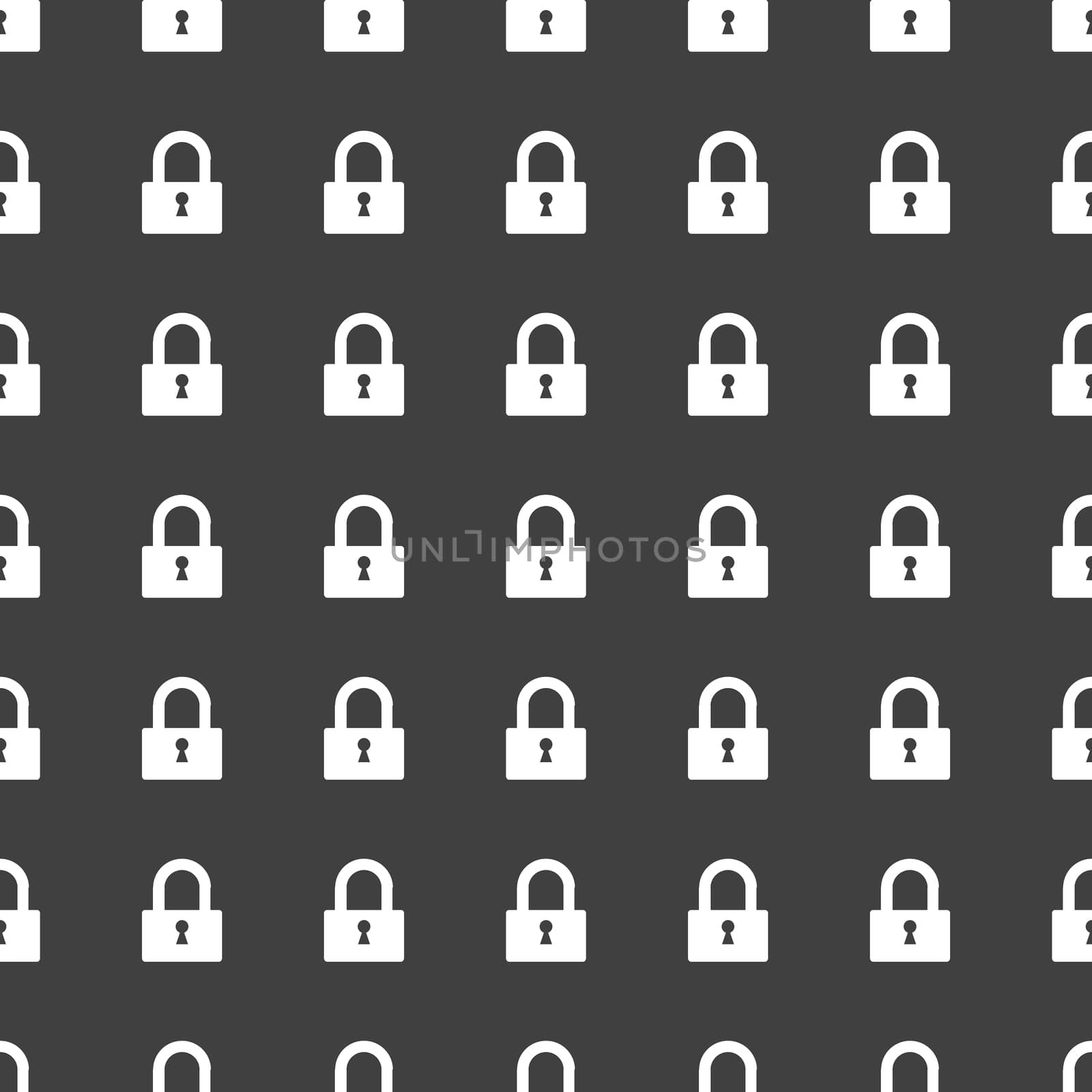 padlock web icon. flat design. Seamless pattern. by serhii_lohvyniuk