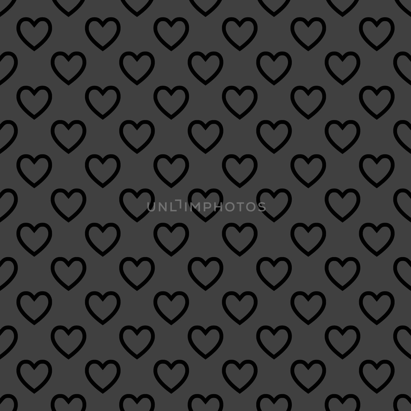 Heart web icon. flat design. Seamless pattern. by serhii_lohvyniuk