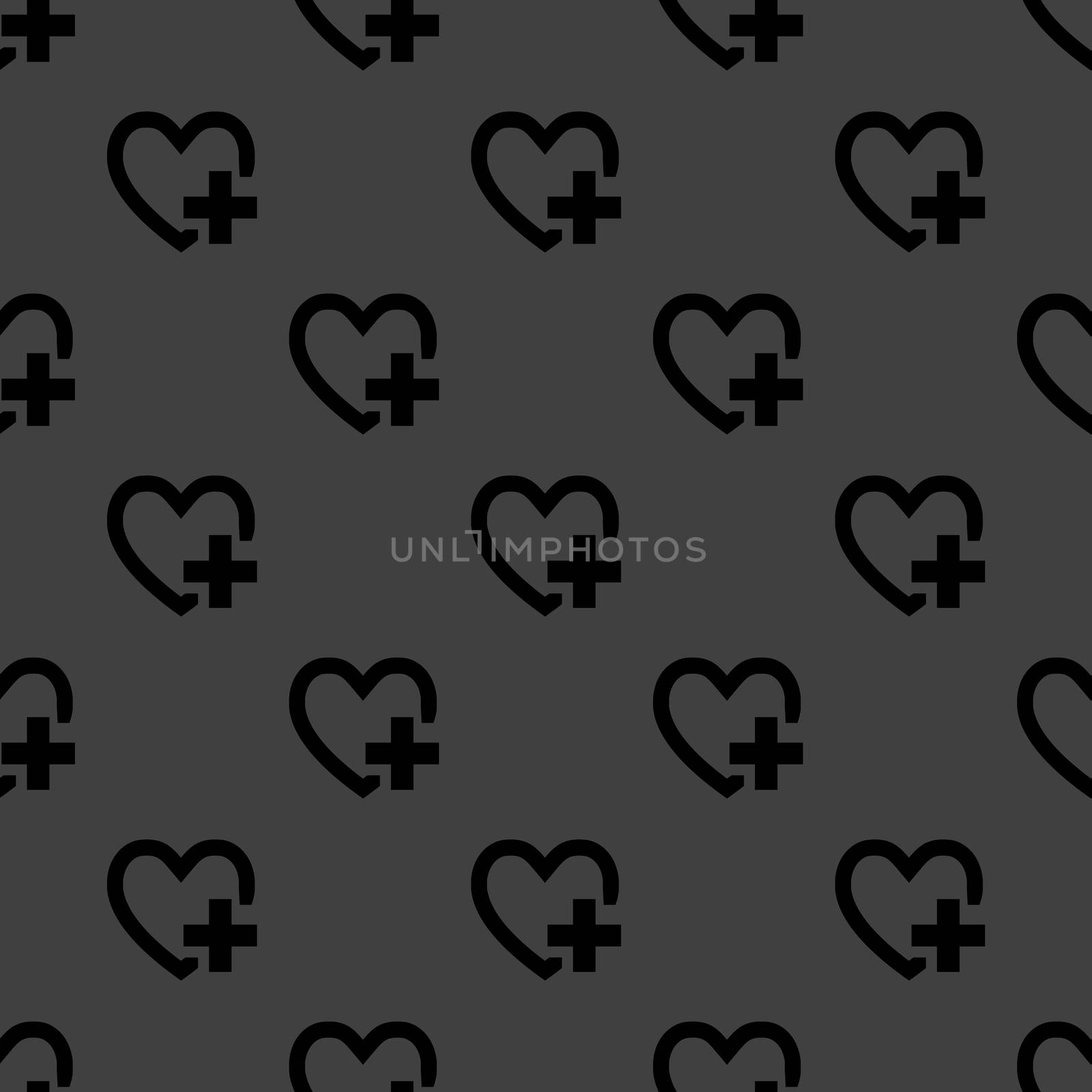 Heart web icon. flat design. Seamless pattern. by serhii_lohvyniuk